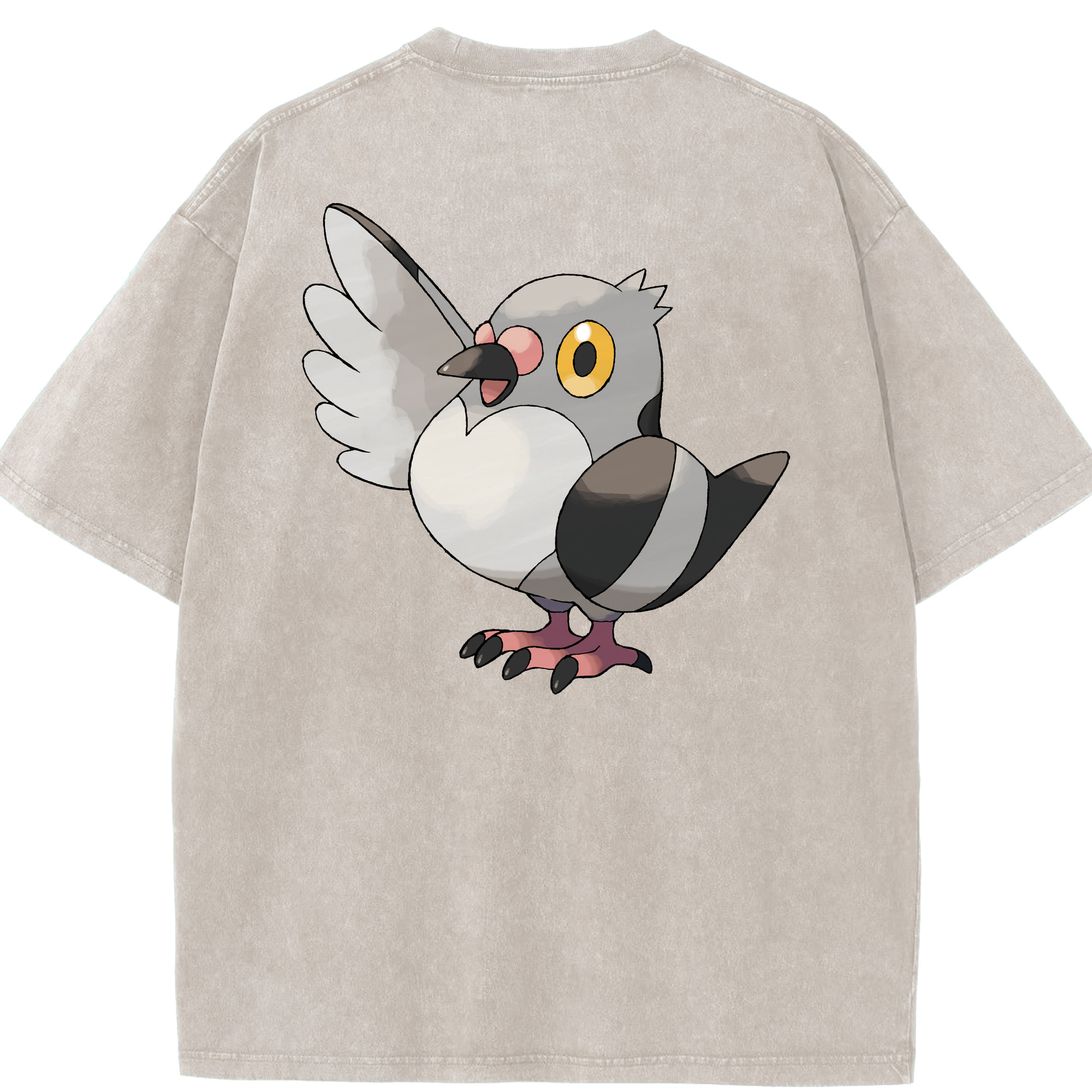 （画像用） ポケットモンスター Pokémon 綿100% ヴィンテージ風 半袖Tシャツ（背面プリント）