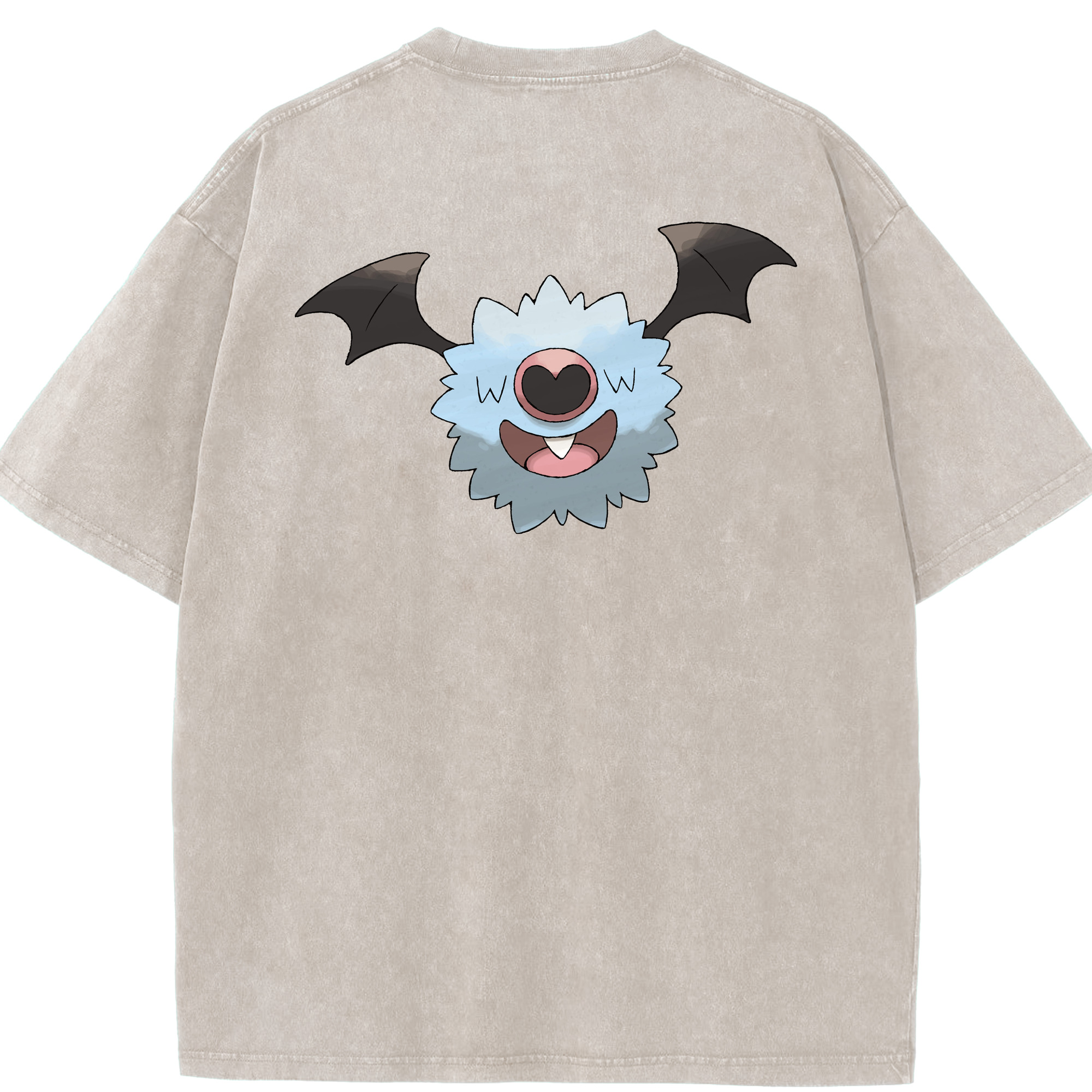 （画像用） ポケットモンスター Pokémon 綿100% ヴィンテージ風 半袖Tシャツ（背面プリント）