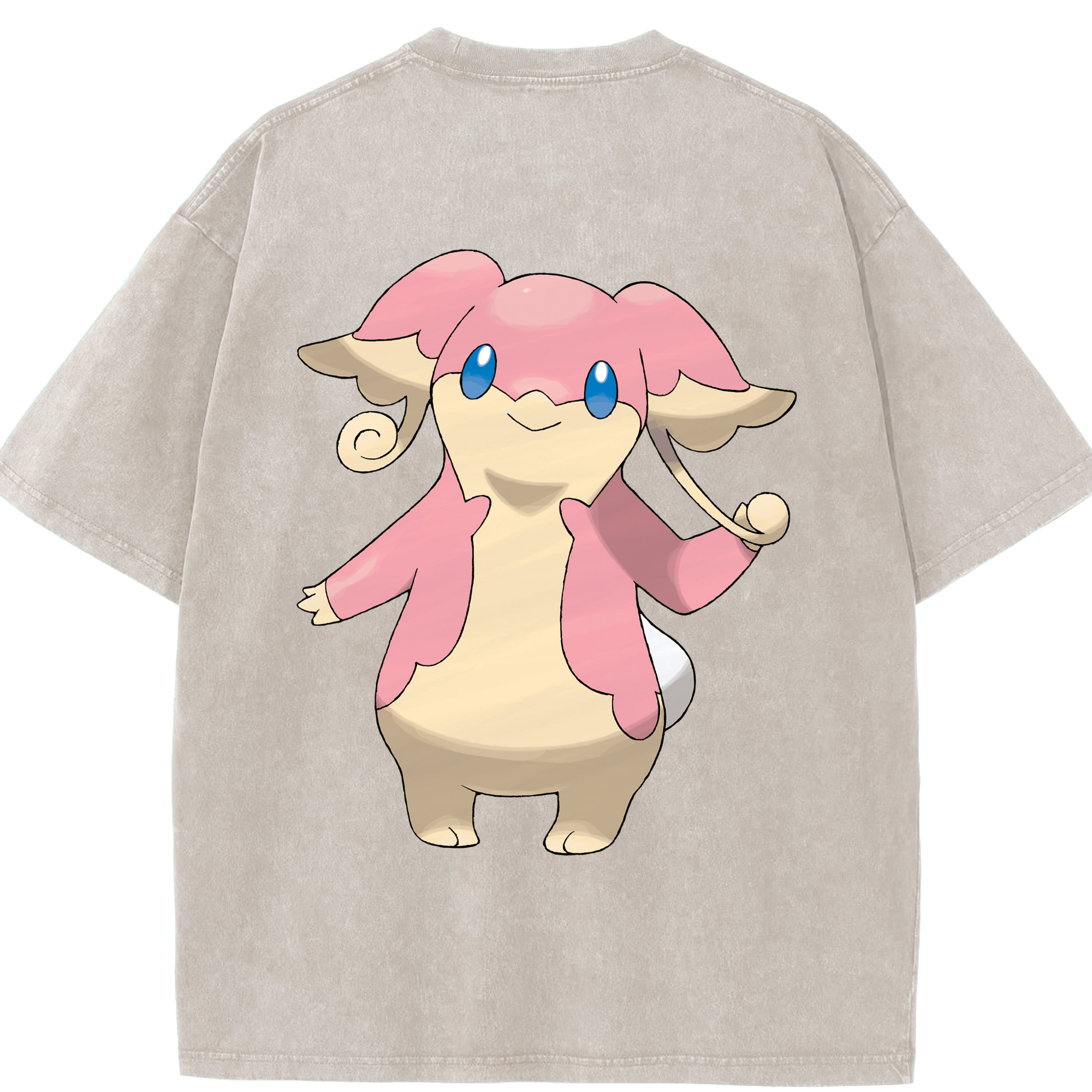 （画像用） ポケットモンスター Pokémon 綿100% ヴィンテージ風 半袖Tシャツ（背面プリント）