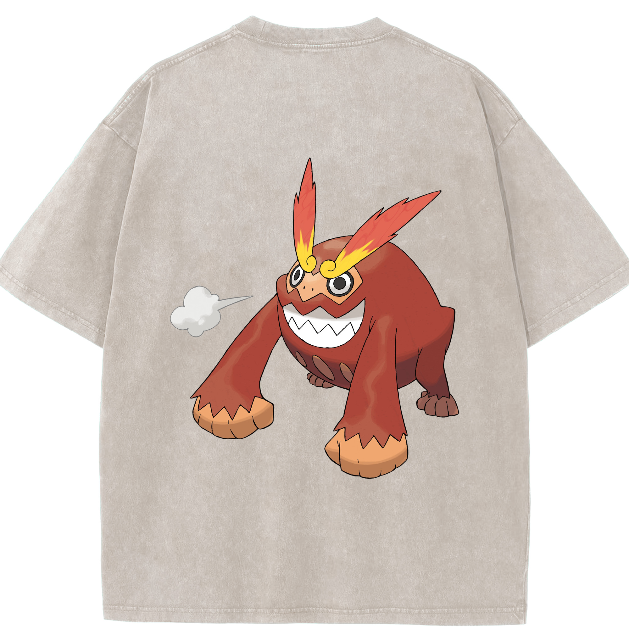 （画像用） ポケットモンスター Pokémon 綿100% ヴィンテージ風 半袖Tシャツ（背面プリント）