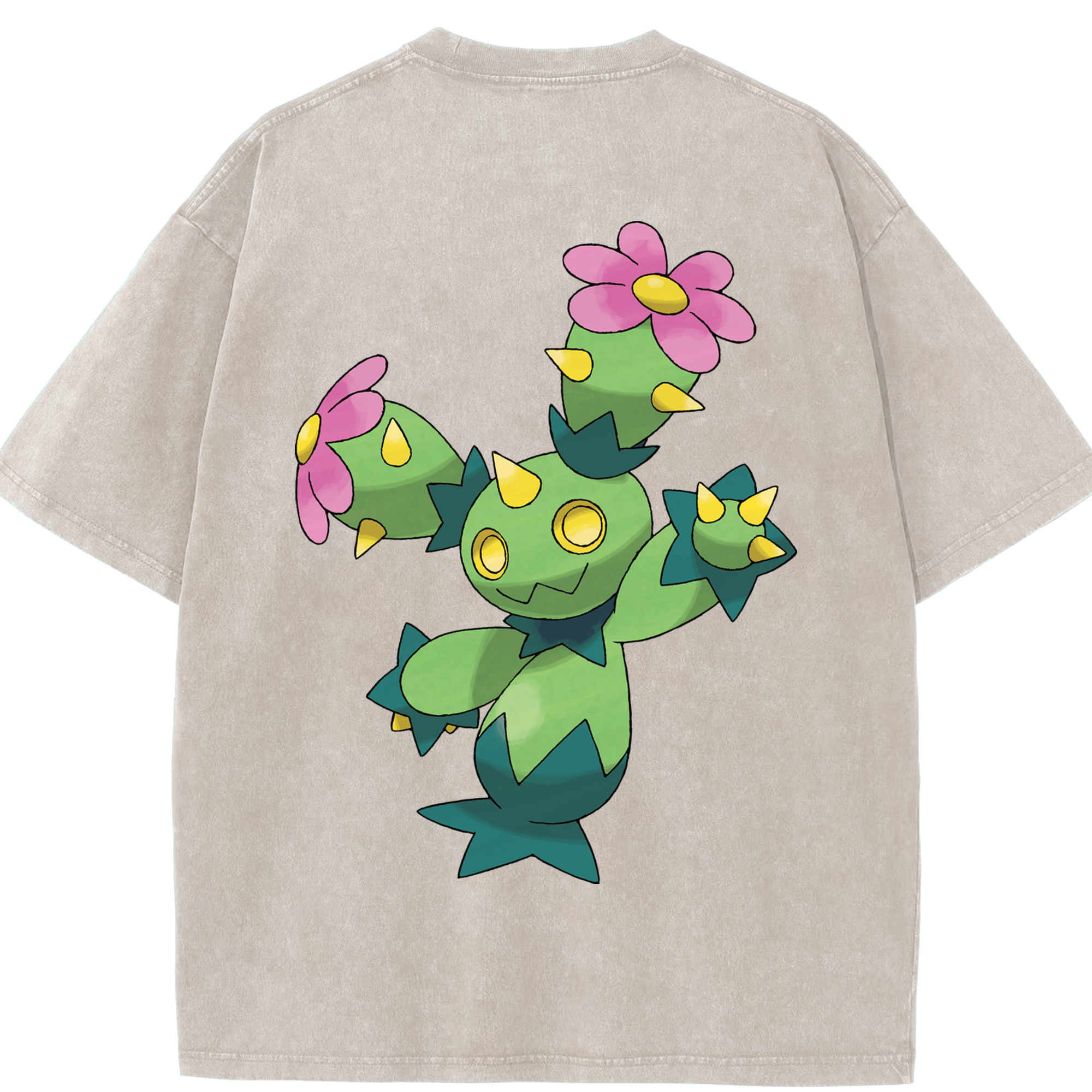 （画像用） ポケットモンスター Pokémon 綿100% ヴィンテージ風 半袖Tシャツ（背面プリント）