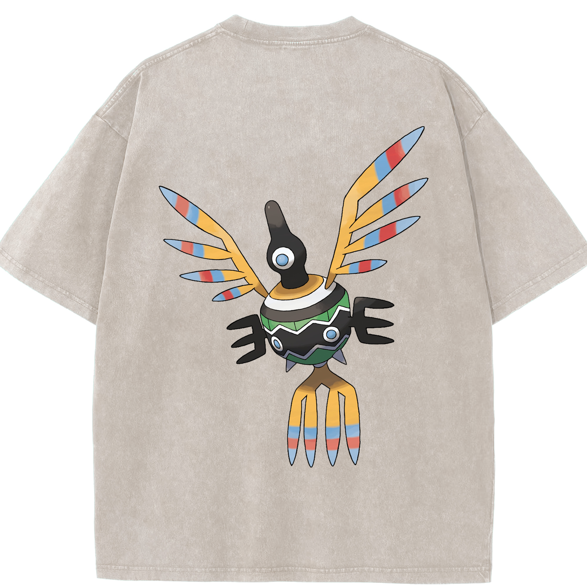 （画像用） ポケットモンスター Pokémon 綿100% ヴィンテージ風 半袖Tシャツ（背面プリント）