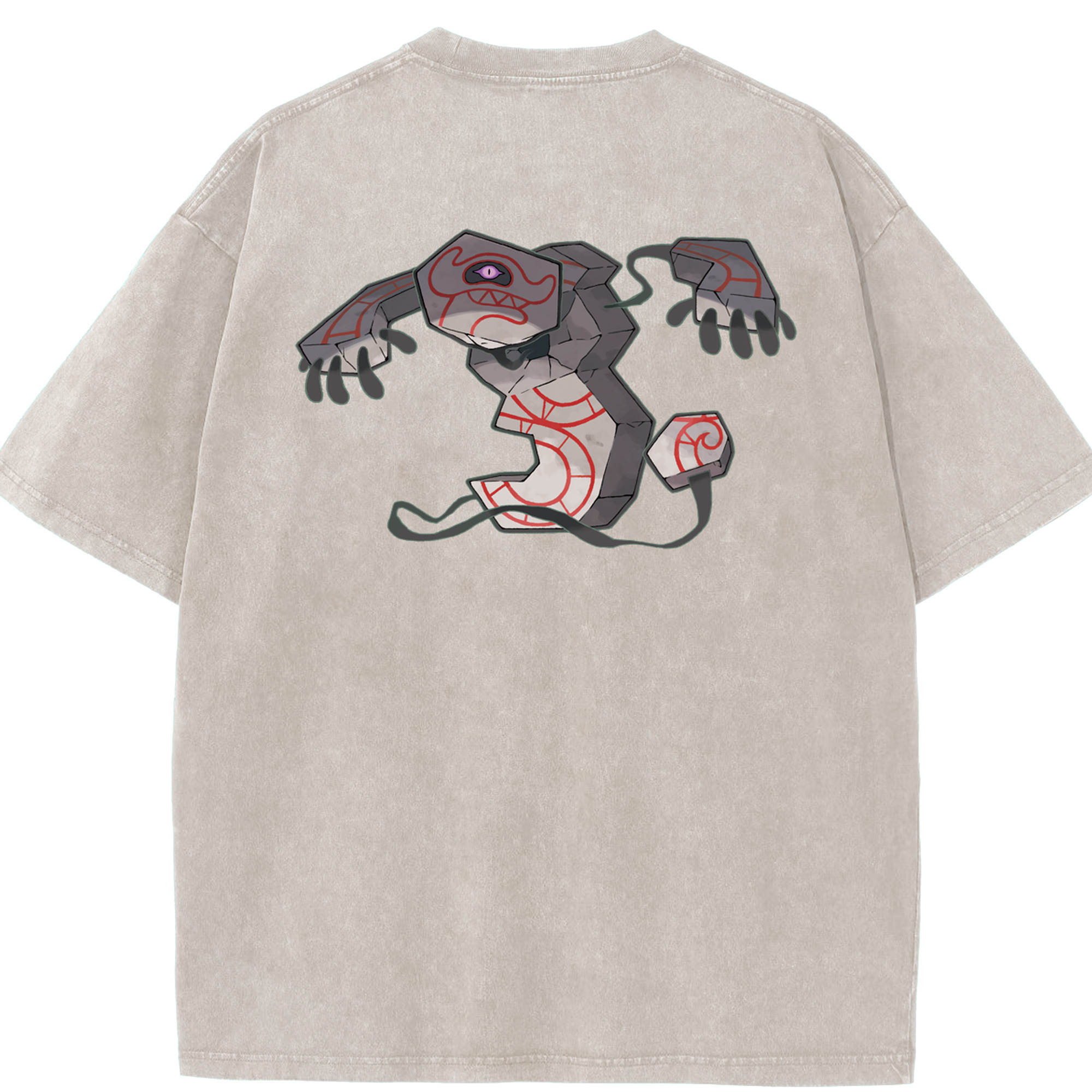 （画像用） ポケットモンスター Pokémon 綿100% ヴィンテージ風 半袖Tシャツ（背面プリント）