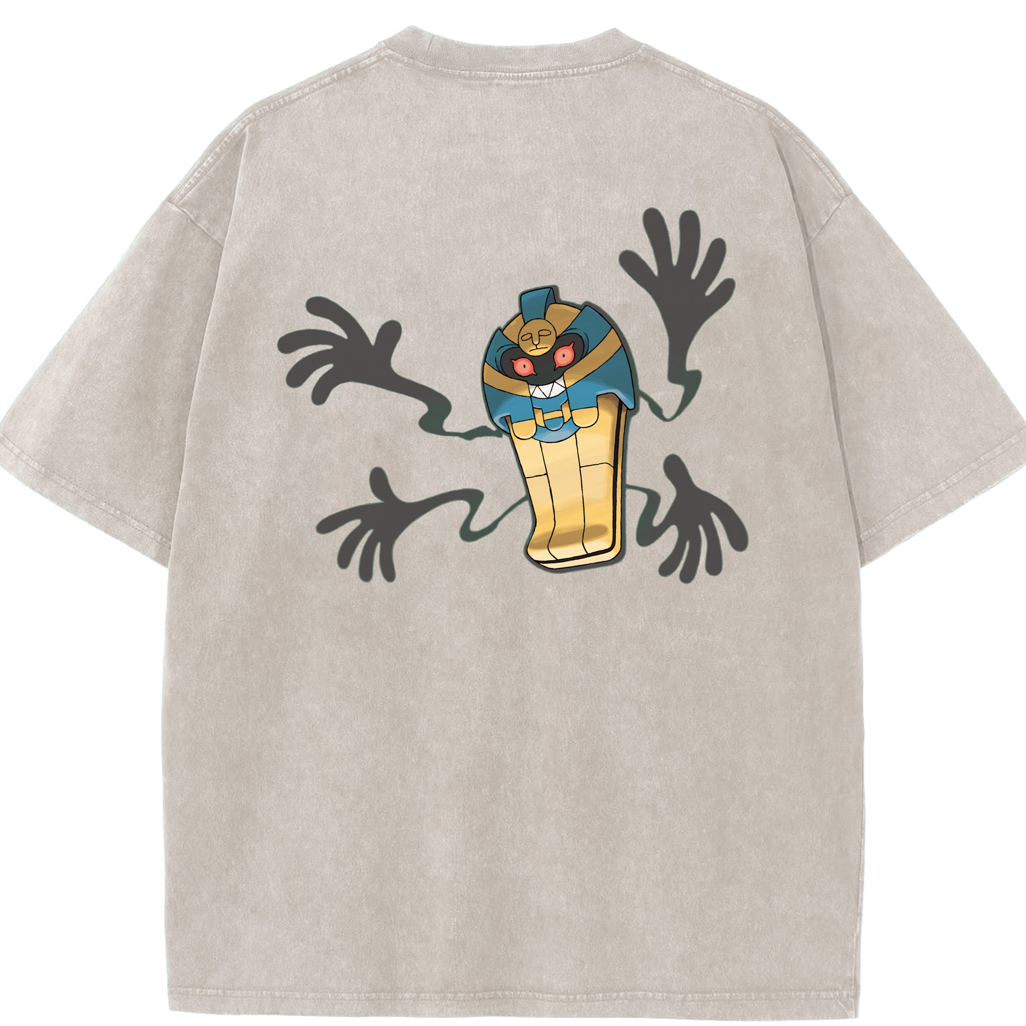 （画像用） ポケットモンスター Pokémon 綿100% ヴィンテージ風 半袖Tシャツ（背面プリント）