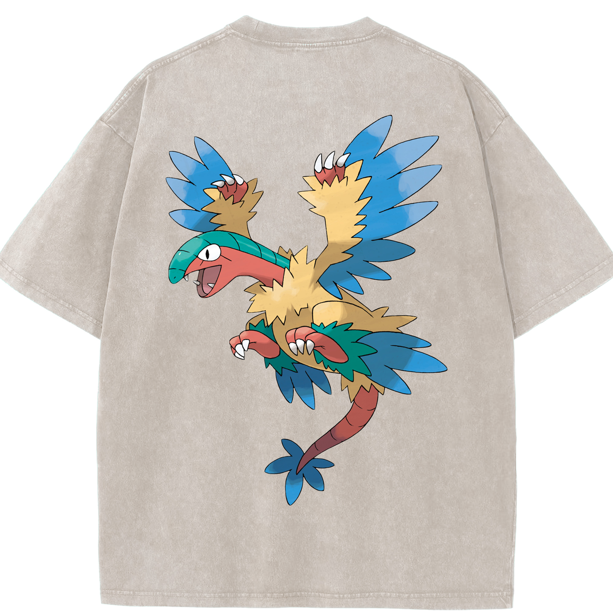 （画像用） ポケットモンスター Pokémon 綿100% ヴィンテージ風 半袖Tシャツ（背面プリント）