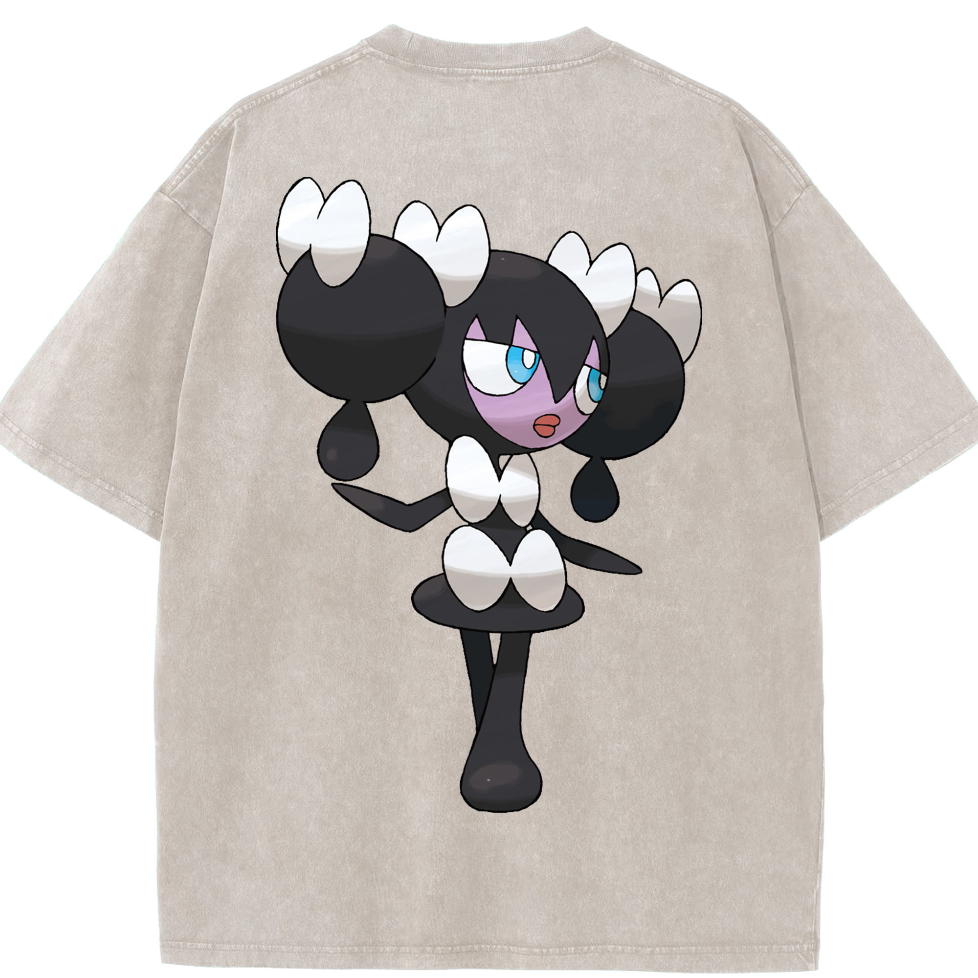 （画像用） ポケットモンスター Pokémon 綿100% ヴィンテージ風 半袖Tシャツ（背面プリント）