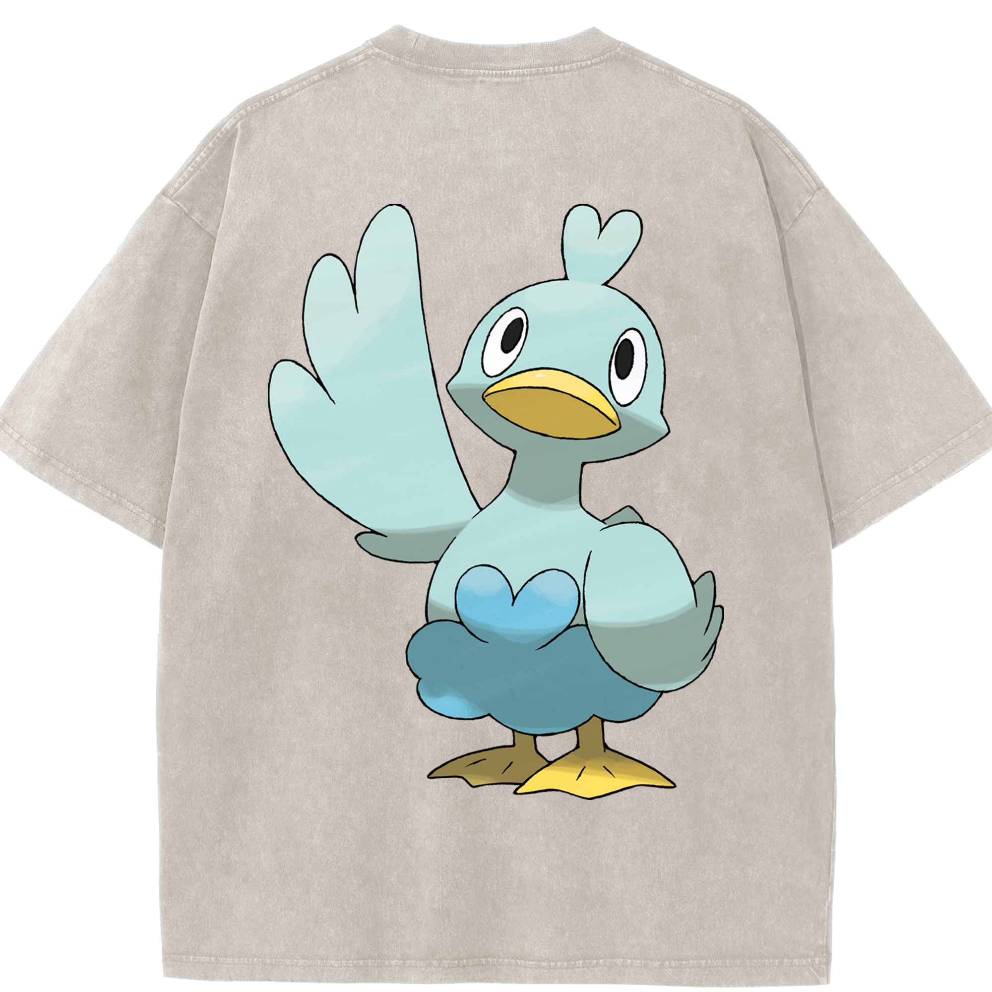 （画像用） ポケットモンスター Pokémon 綿100% ヴィンテージ風 半袖Tシャツ（背面プリント）