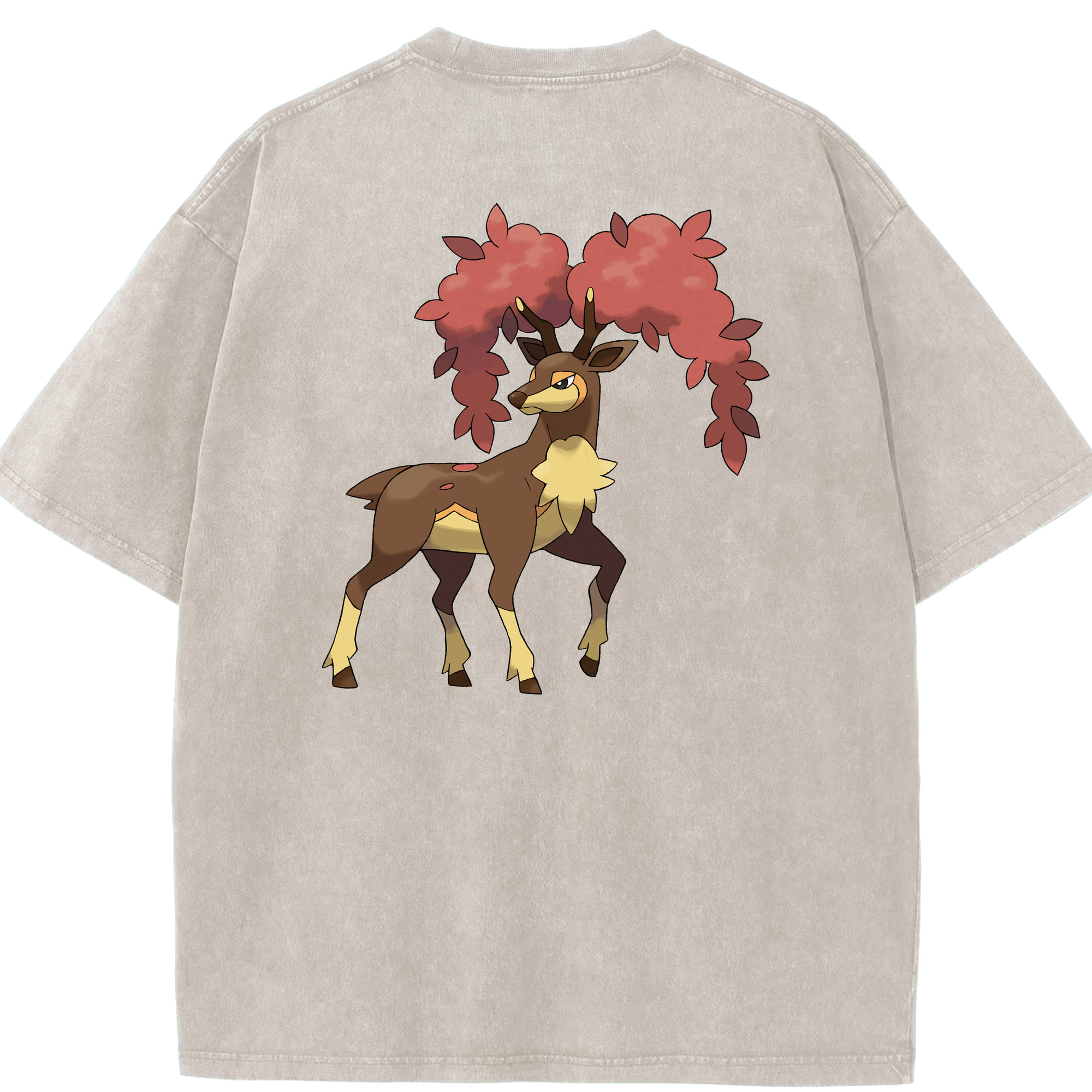 （画像用） ポケットモンスター Pokémon 綿100% ヴィンテージ風 半袖Tシャツ（背面プリント）