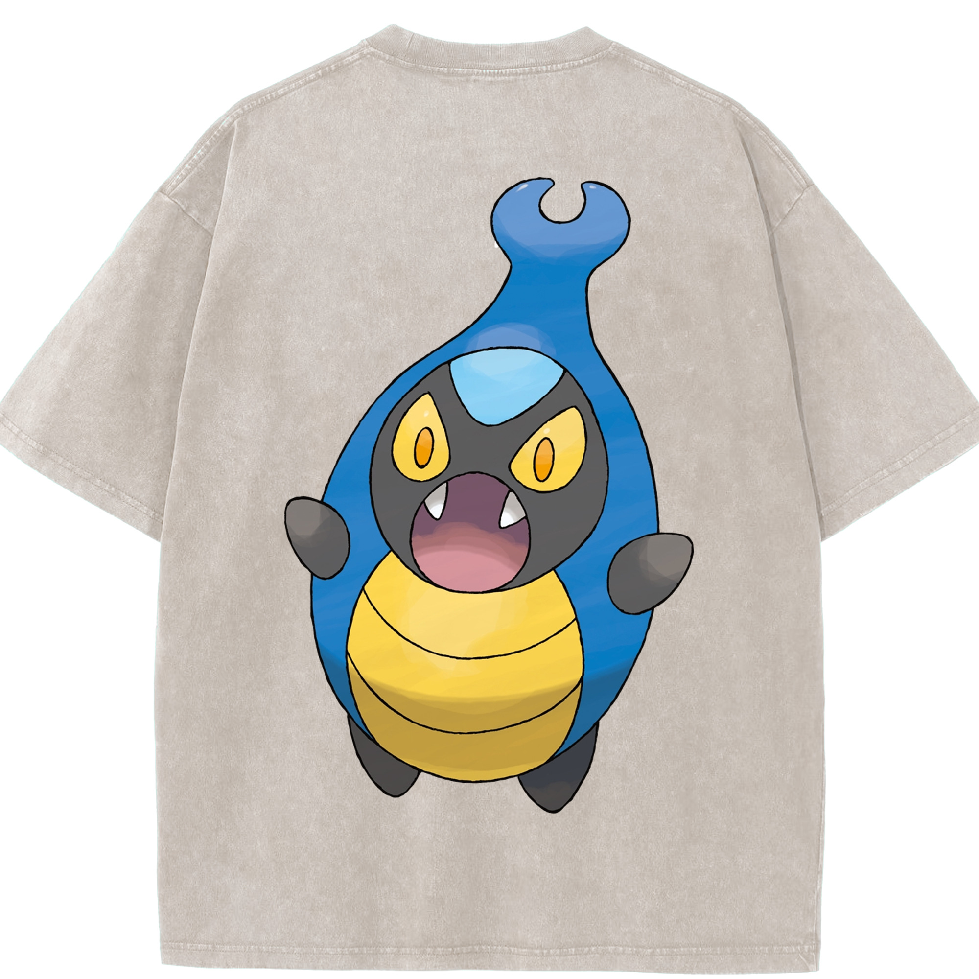 （画像用） ポケットモンスター Pokémon 綿100% ヴィンテージ風 半袖Tシャツ（背面プリント）