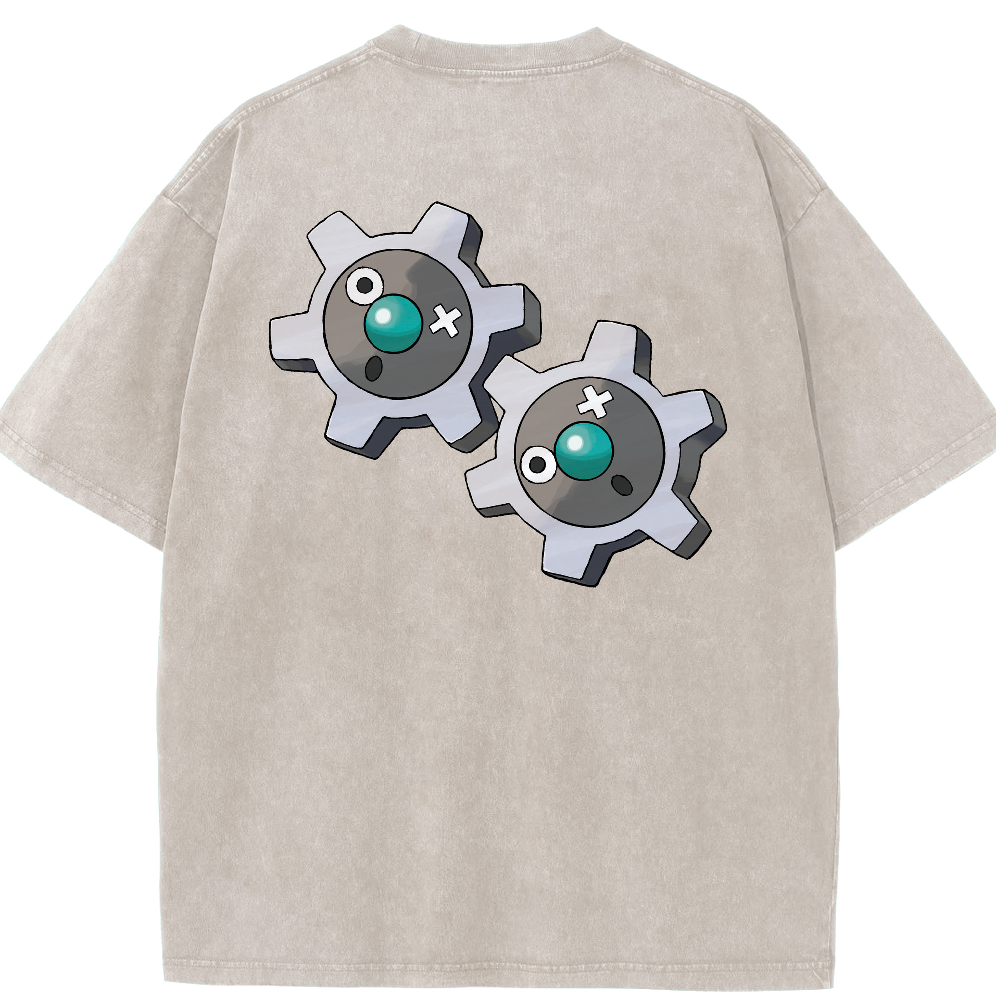 （画像用） ポケットモンスター Pokémon 綿100% ヴィンテージ風 半袖Tシャツ（背面プリント）