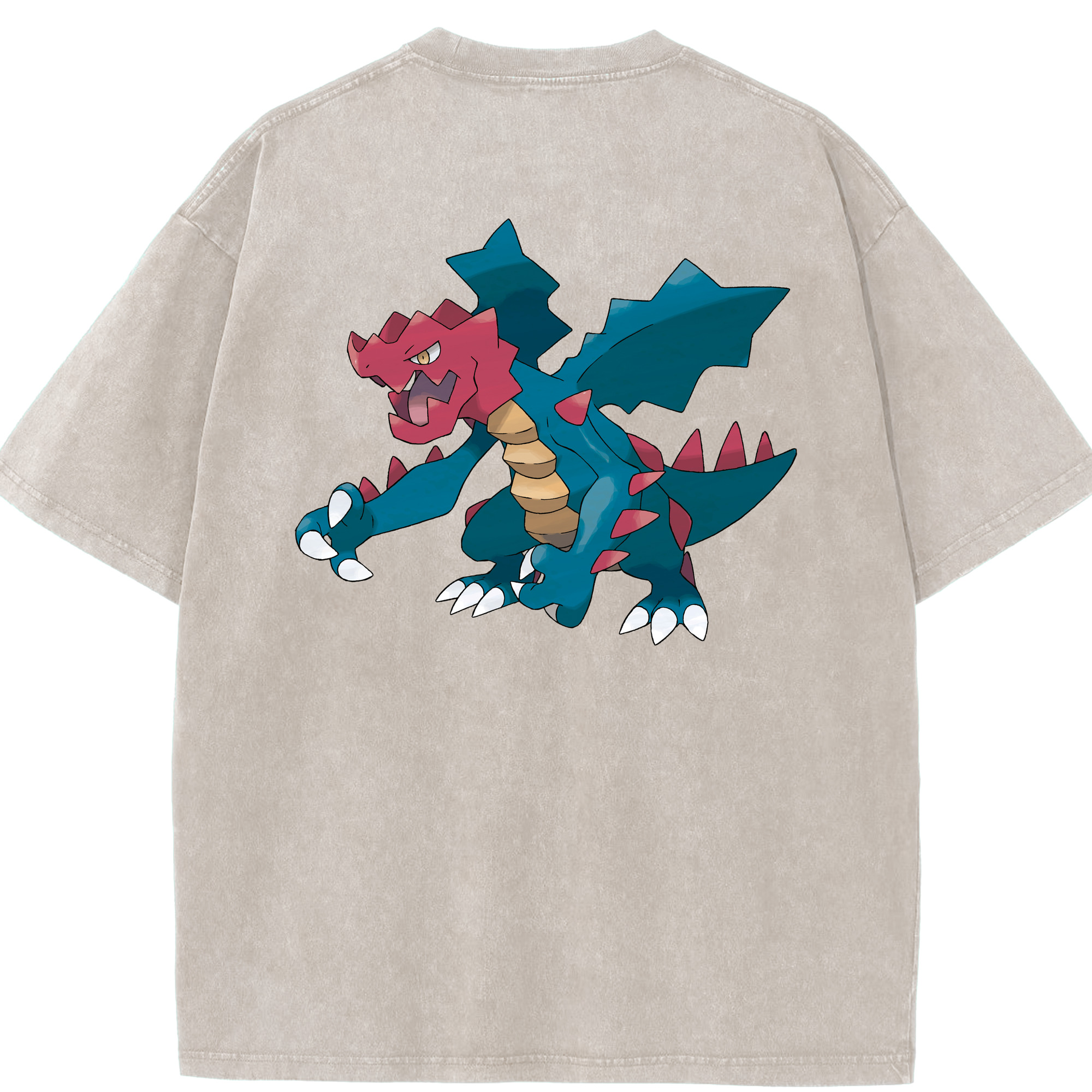 （画像用） ポケットモンスター Pokémon 綿100% ヴィンテージ風 半袖Tシャツ（背面プリント）