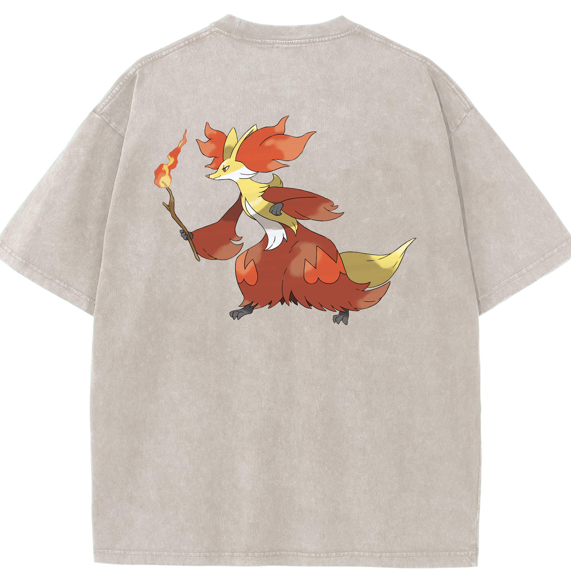 （画像用） ポケットモンスター Pokémon 綿100% ヴィンテージ風 半袖Tシャツ（背面プリント）