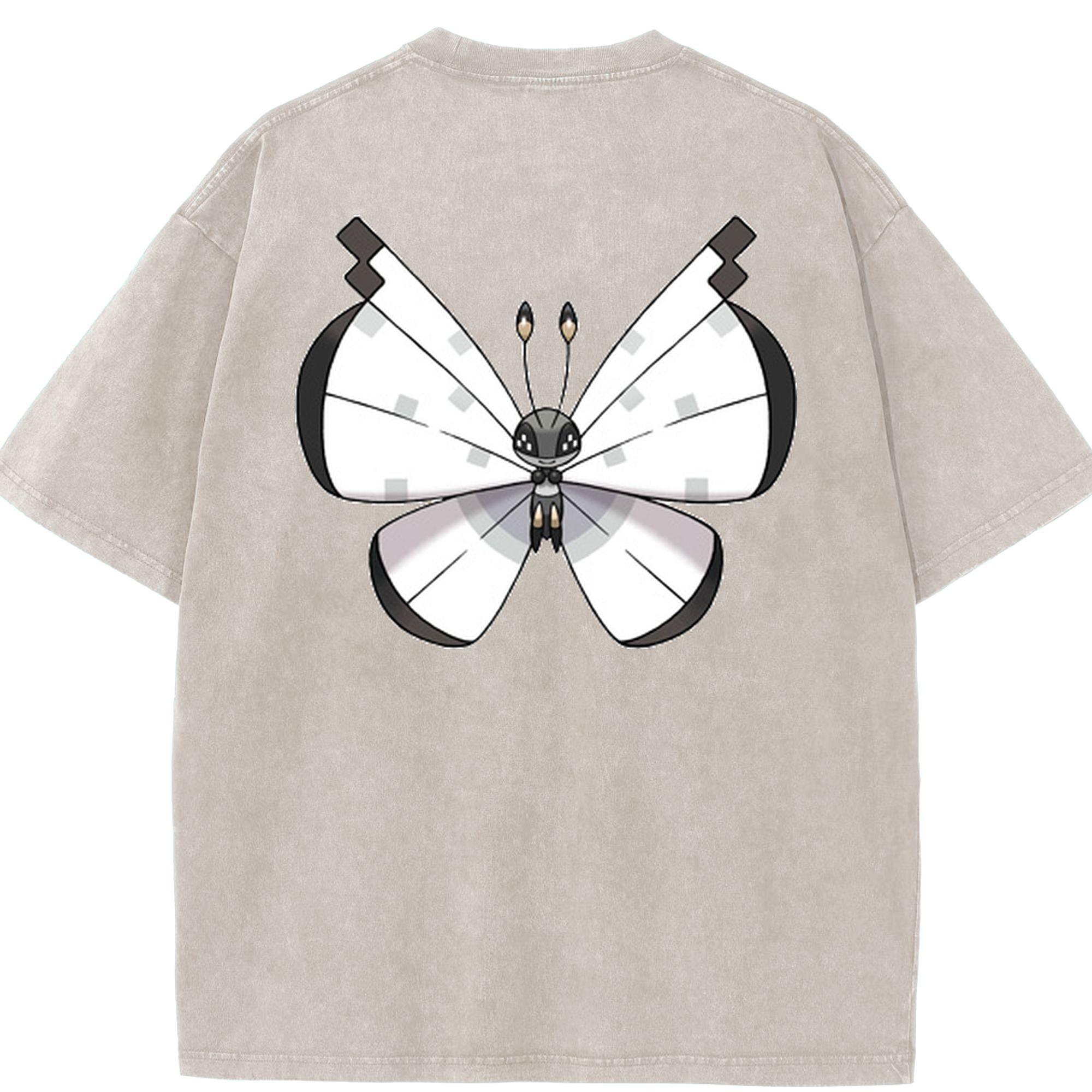 （画像用） ポケットモンスター Pokémon 綿100% ヴィンテージ風 半袖Tシャツ（背面プリント）
