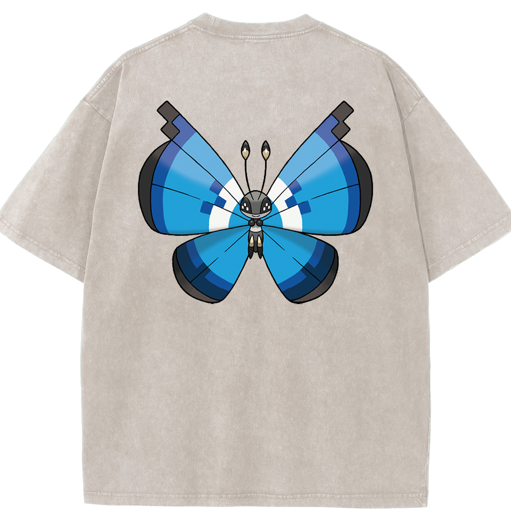 （画像用） ポケットモンスター Pokémon 綿100% ヴィンテージ風 半袖Tシャツ（背面プリント）