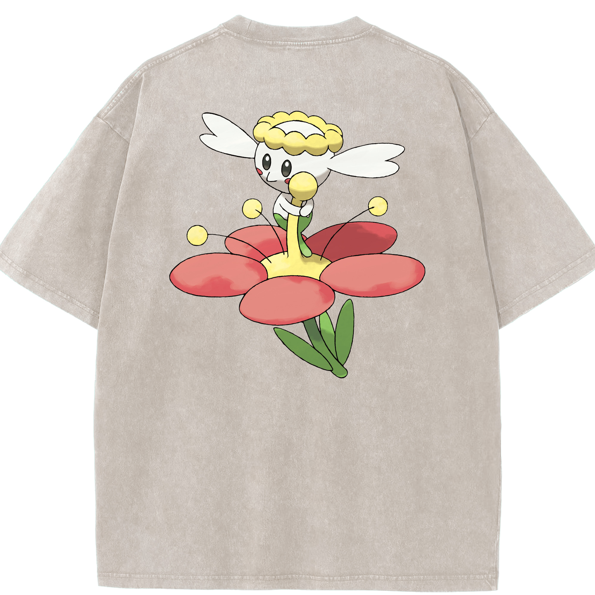 （画像用） ポケットモンスター Pokémon 綿100% ヴィンテージ風 半袖Tシャツ（背面プリント）