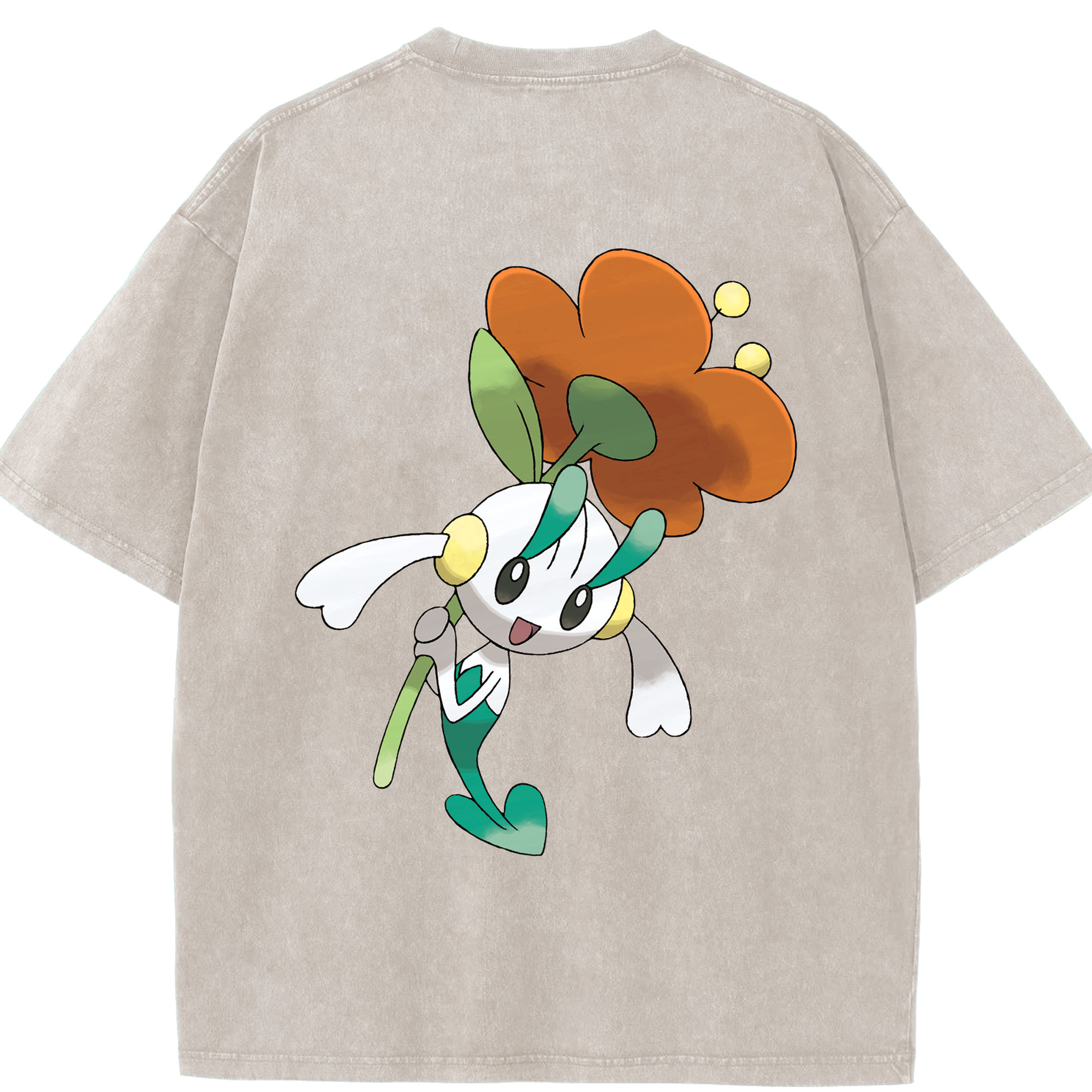 （画像用） ポケットモンスター Pokémon 綿100% ヴィンテージ風 半袖Tシャツ（背面プリント）