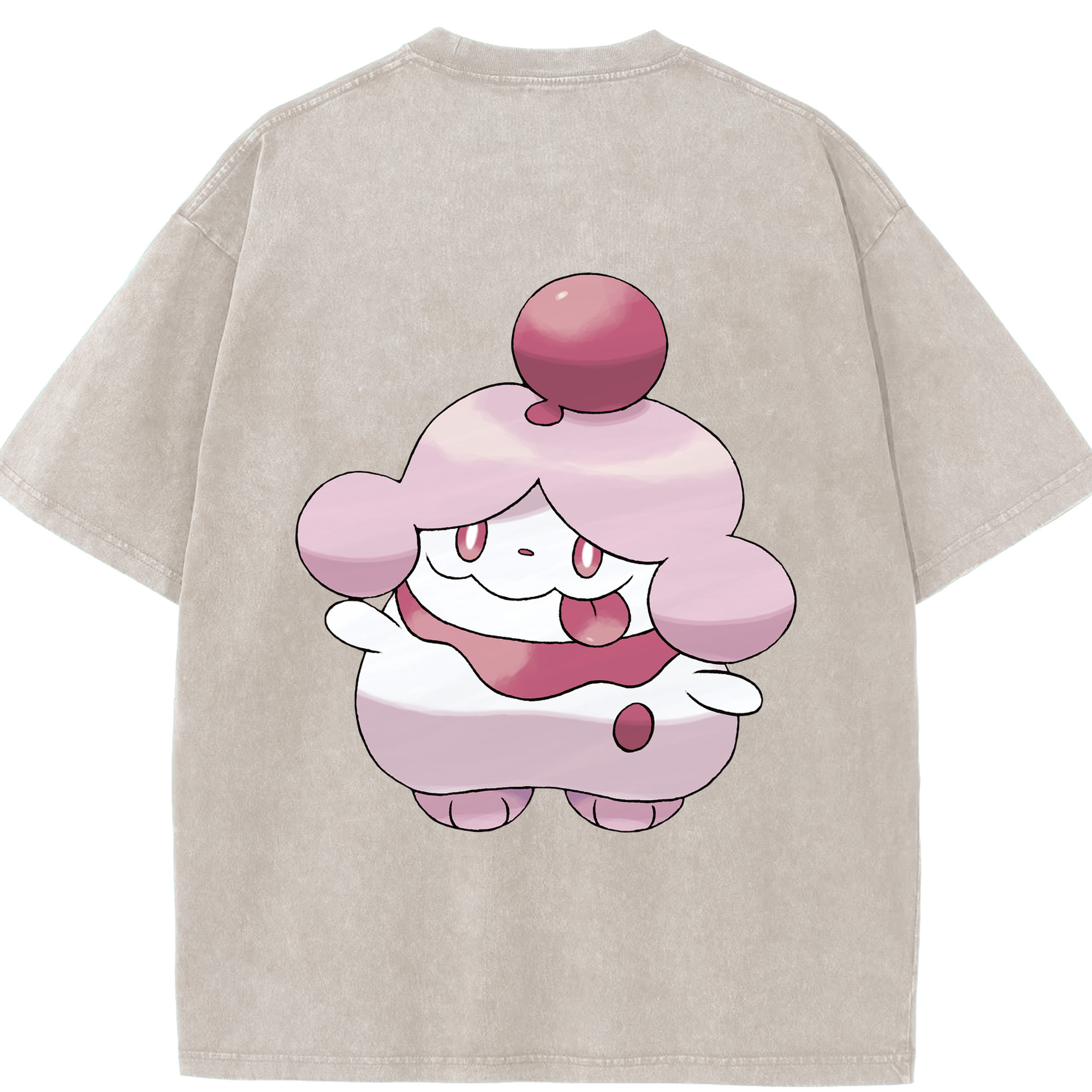 （画像用） ポケットモンスター Pokémon 綿100% ヴィンテージ風 半袖Tシャツ（背面プリント）