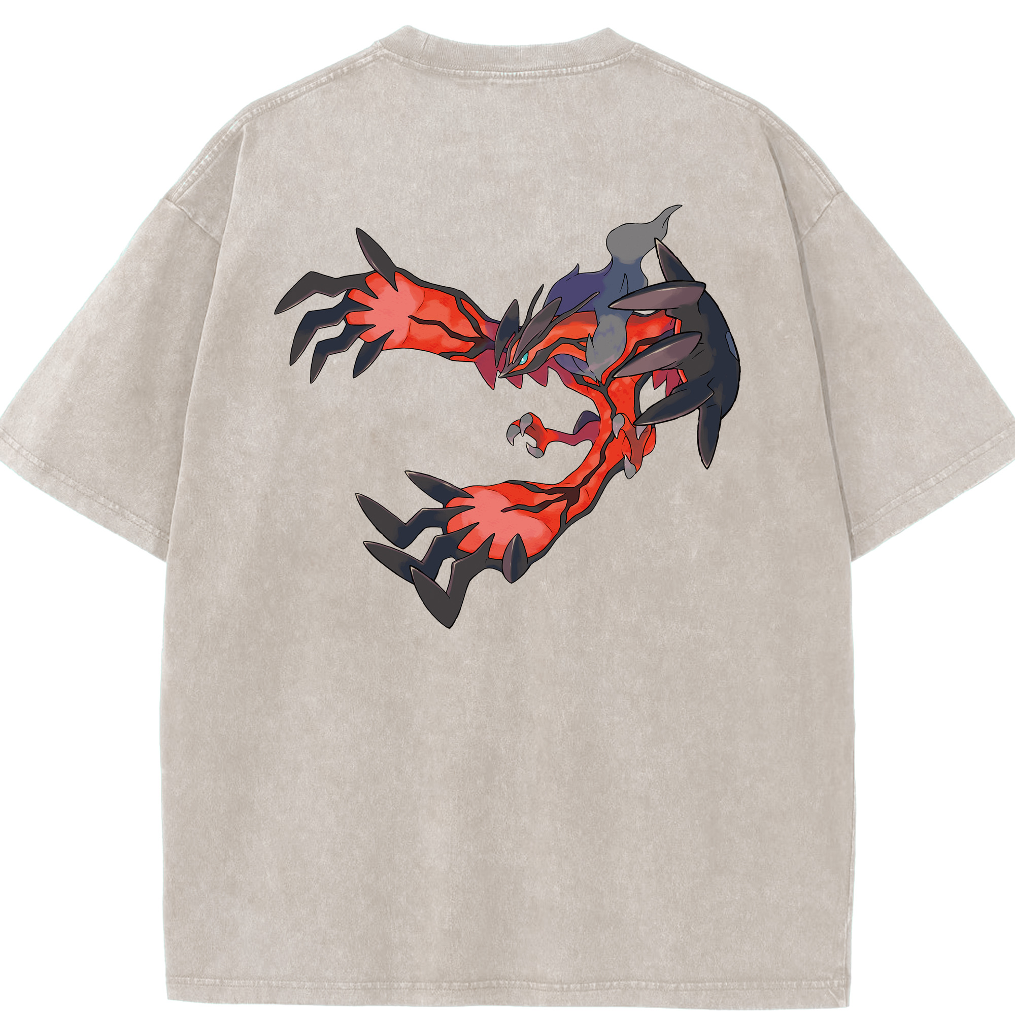 （画像用） ポケットモンスター Pokémon 綿100% ヴィンテージ風 半袖Tシャツ（背面プリント）