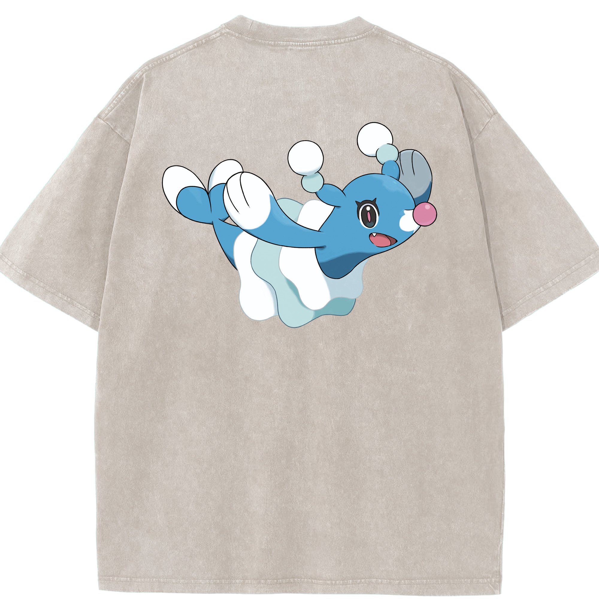 （画像用） ポケットモンスター Pokémon 綿100% ヴィンテージ風 半袖Tシャツ（背面プリント）