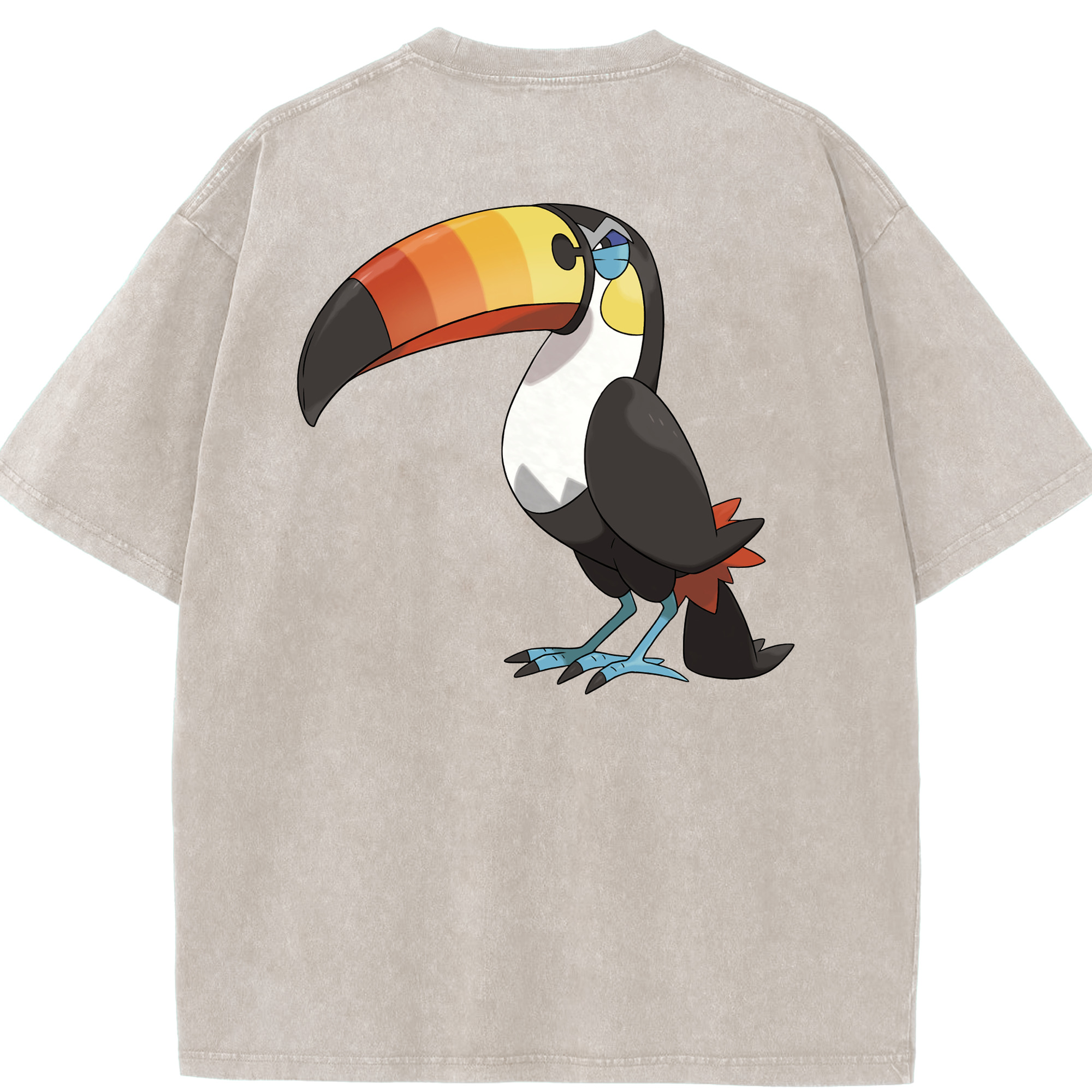 （画像用） ポケットモンスター Pokémon 綿100% ヴィンテージ風 半袖Tシャツ（背面プリント）