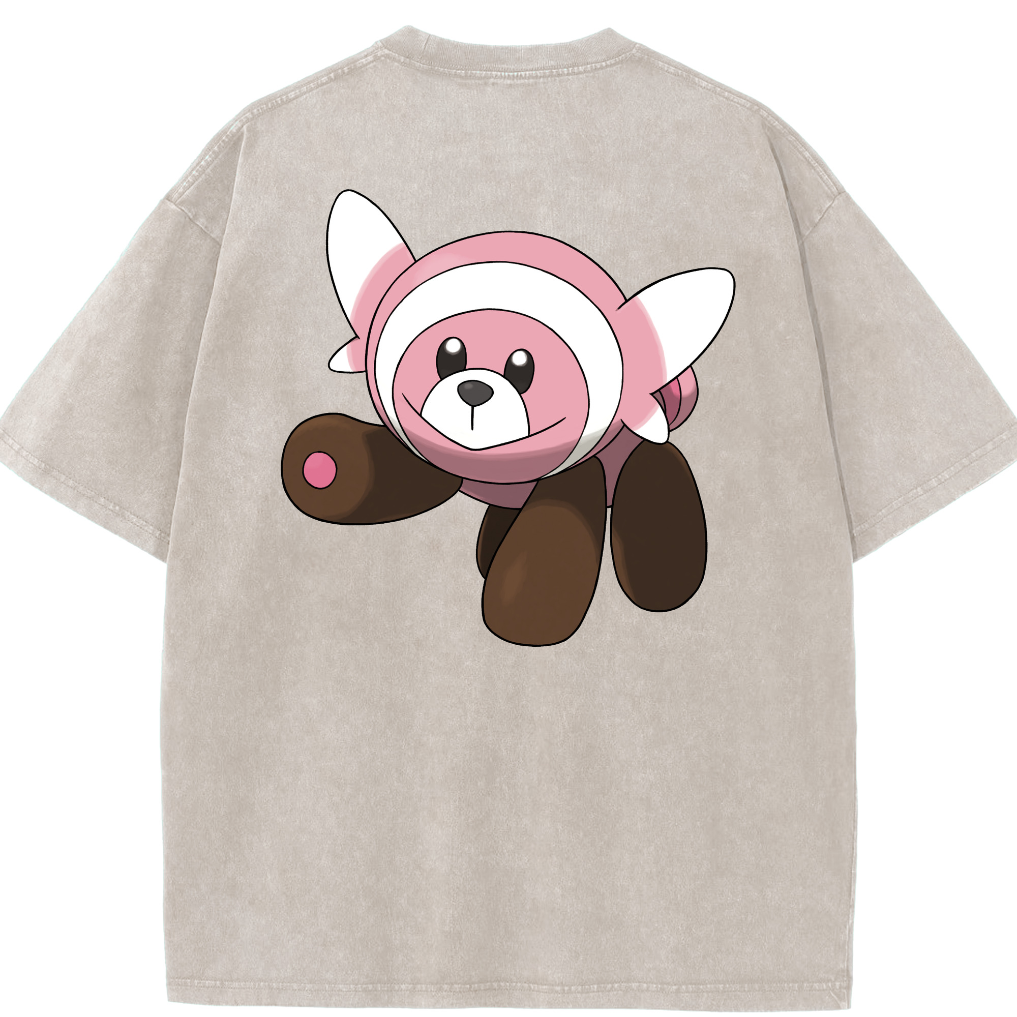 （画像用） ポケットモンスター Pokémon 綿100% ヴィンテージ風 半袖Tシャツ（背面プリント）