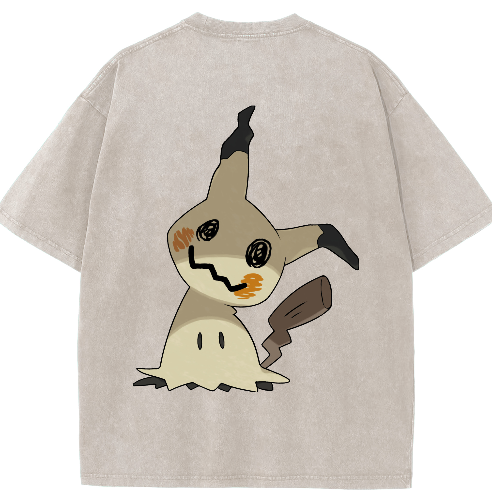 （画像用） ポケットモンスター Pokémon 綿100% ヴィンテージ風 半袖Tシャツ（背面プリント）