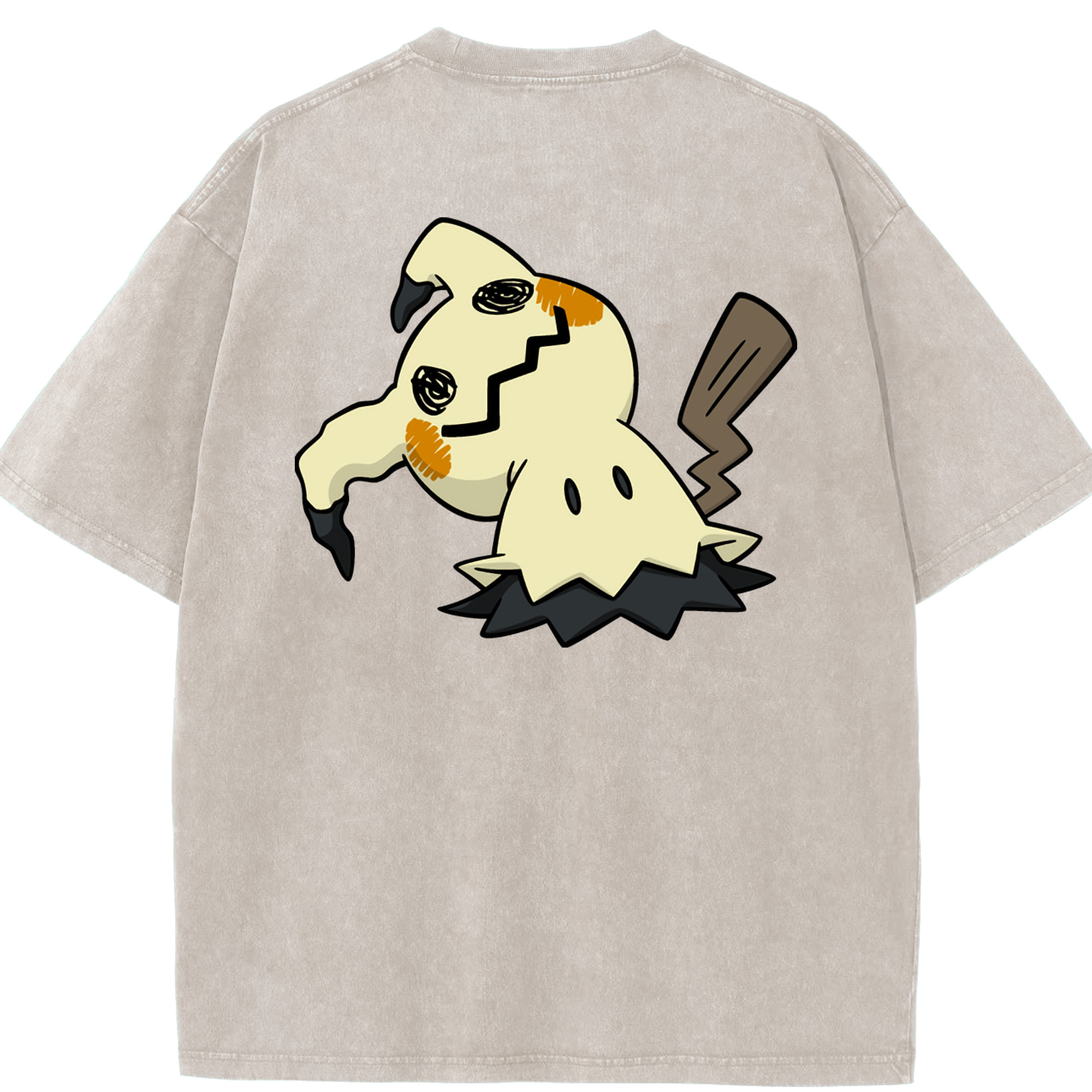 （画像用） ポケットモンスター Pokémon 綿100% ヴィンテージ風 半袖Tシャツ（背面プリント）