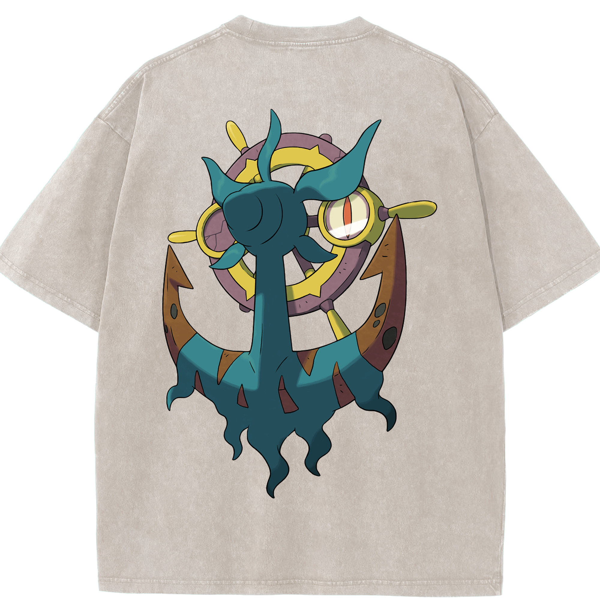 （画像用） ポケットモンスター Pokémon 綿100% ヴィンテージ風 半袖Tシャツ（背面プリント）