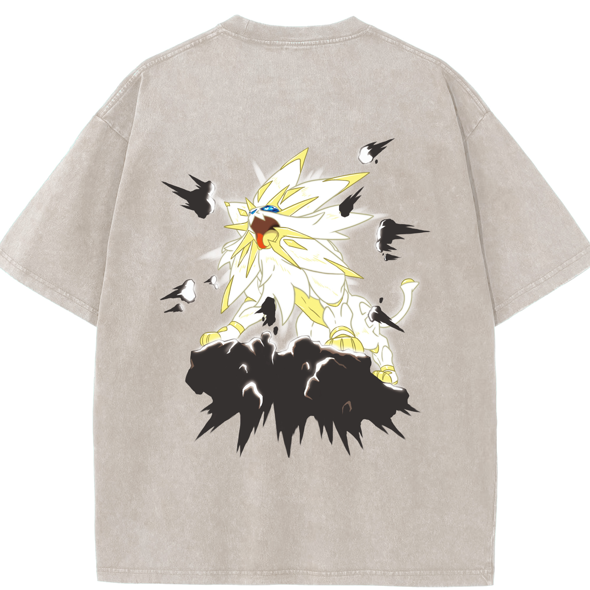 （画像用） ポケットモンスター Pokémon 綿100% ヴィンテージ風 半袖Tシャツ（背面プリント）
