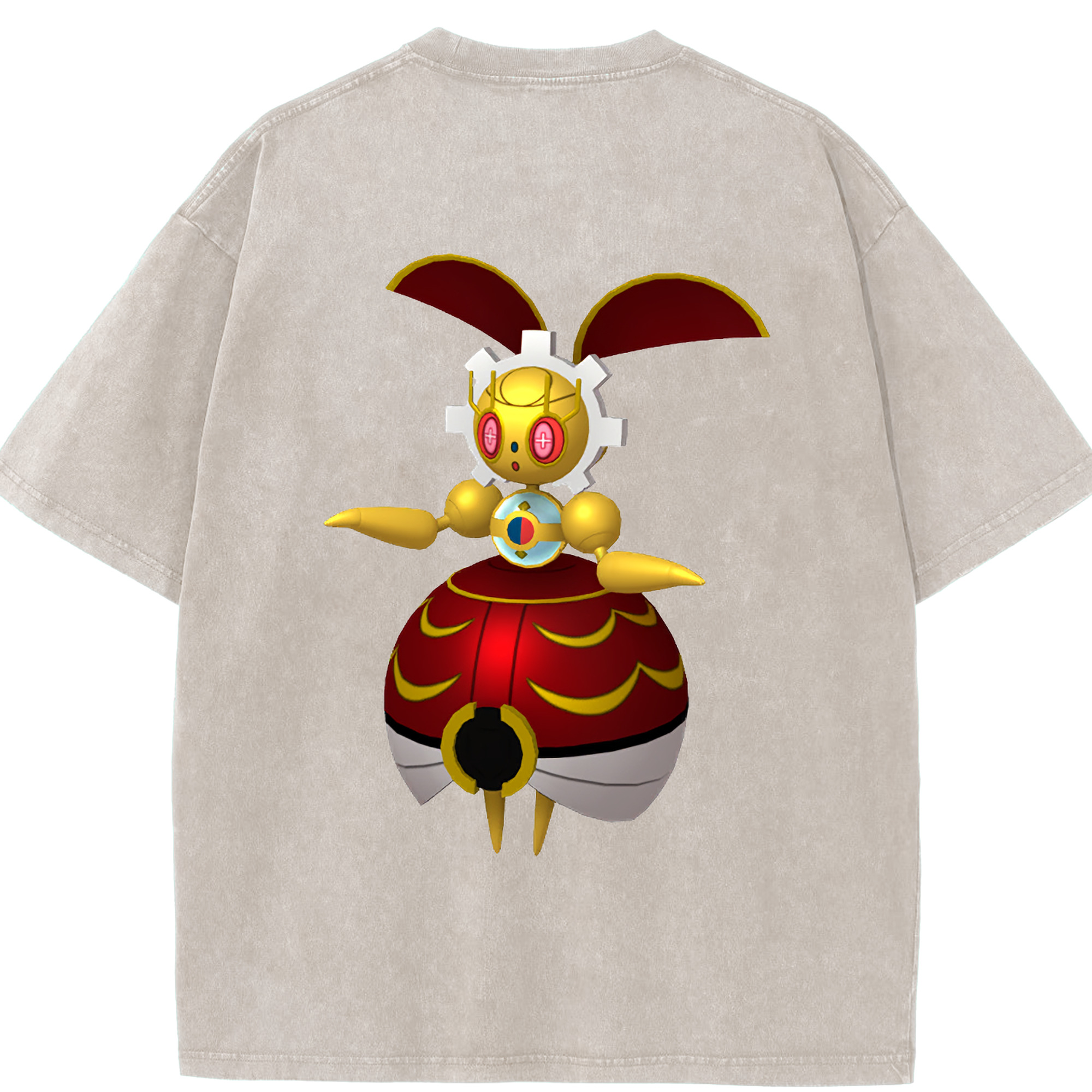 （画像用） ポケットモンスター Pokémon 綿100% ヴィンテージ風 半袖Tシャツ（背面プリント）
