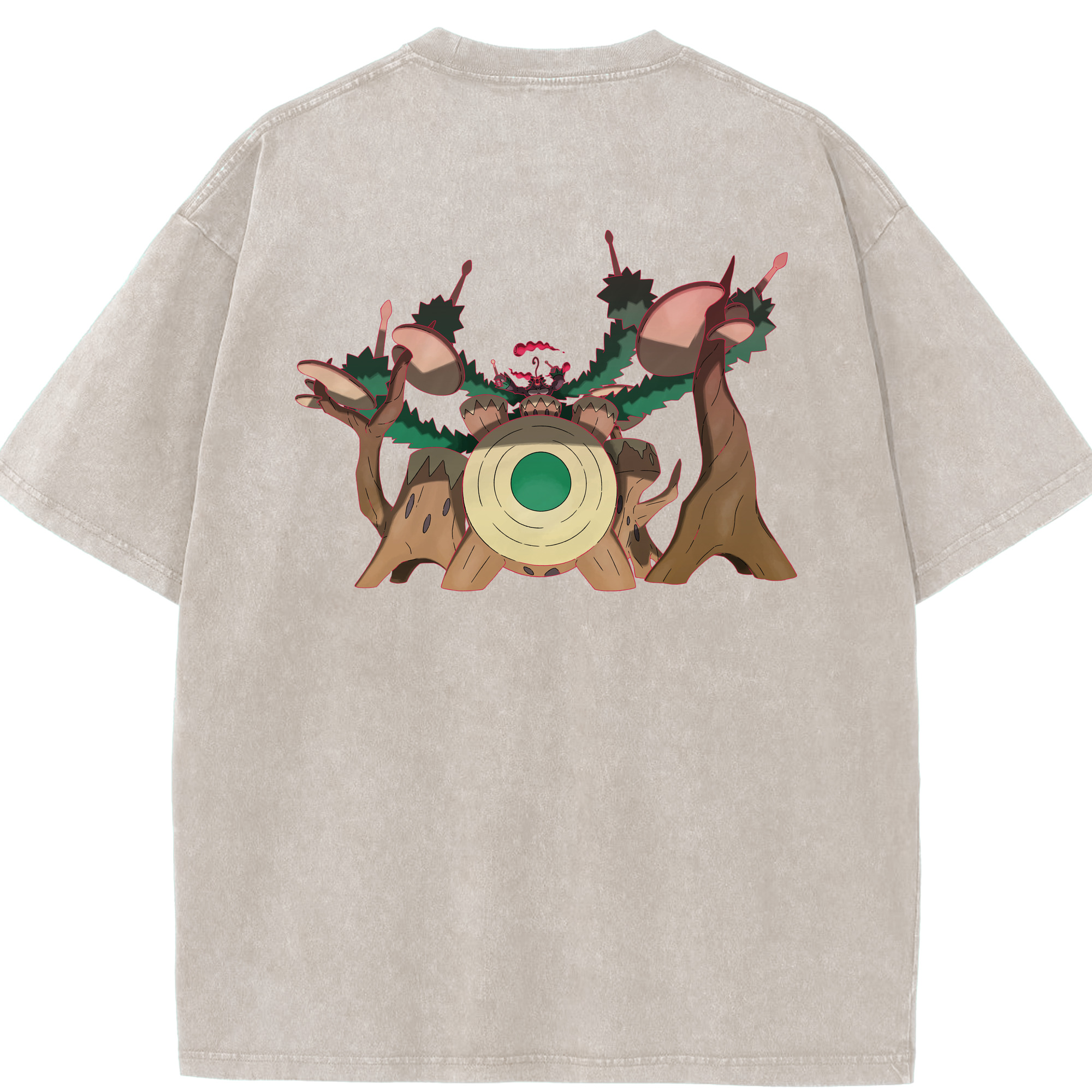 （画像用） ポケットモンスター Pokémon 綿100% ヴィンテージ風 半袖Tシャツ（背面プリント）