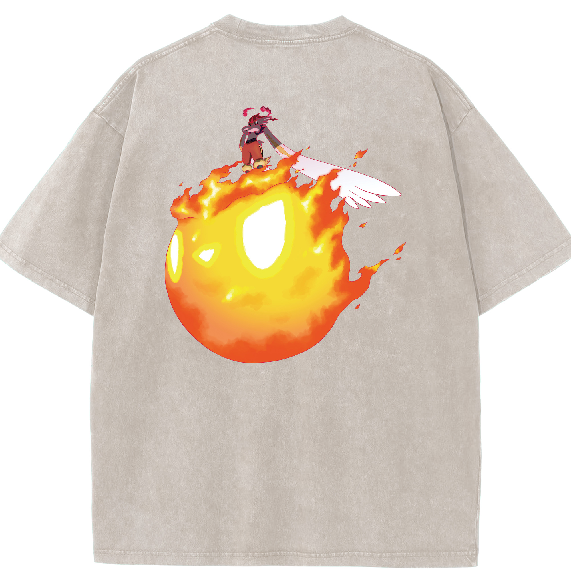 （画像用） ポケットモンスター Pokémon 綿100% ヴィンテージ風 半袖Tシャツ（背面プリント）