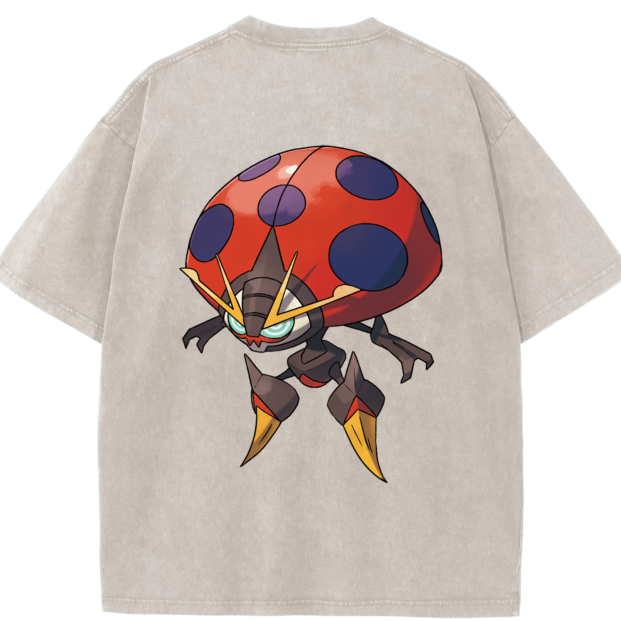 （画像用） ポケットモンスター Pokémon 綿100% ヴィンテージ風 半袖Tシャツ（背面プリント）