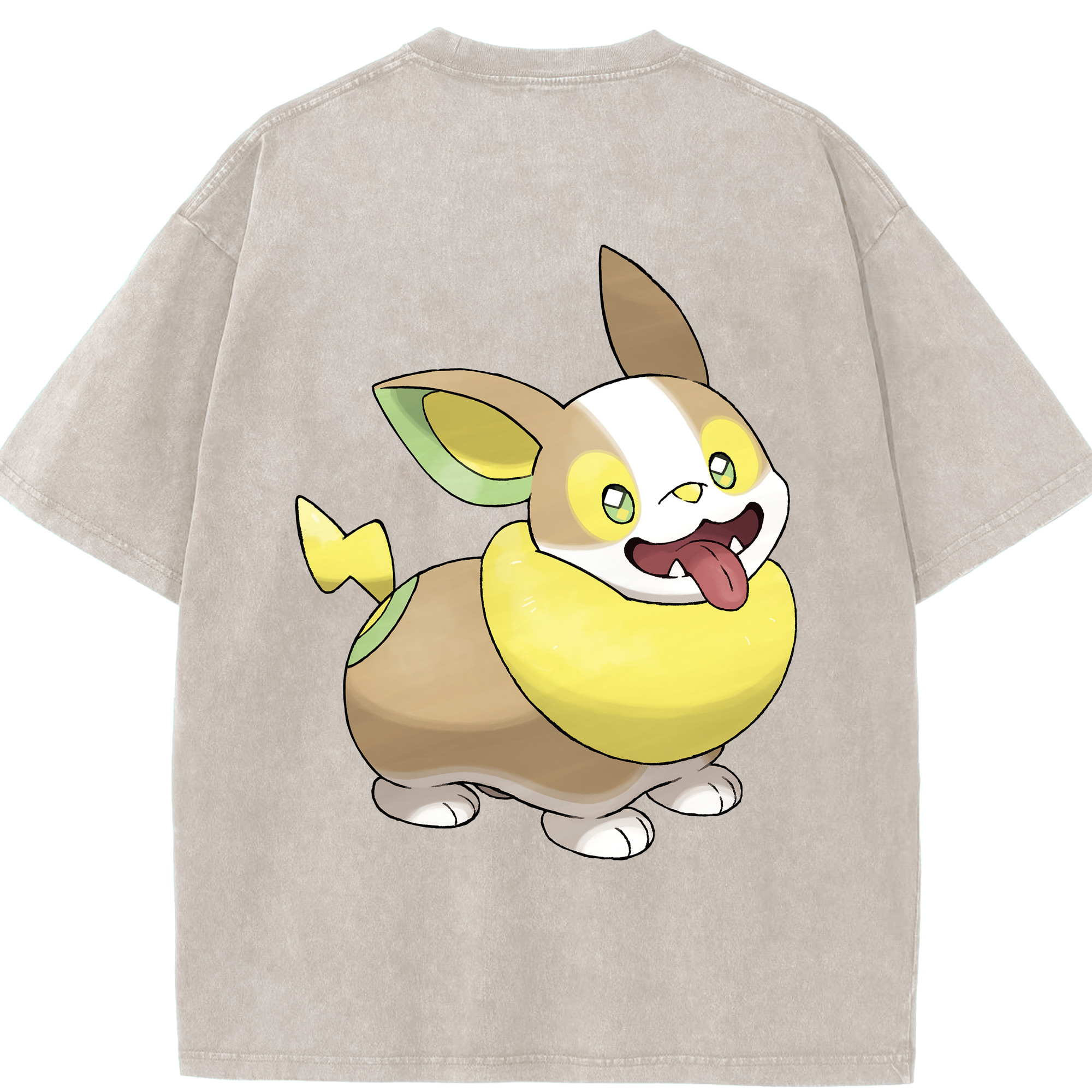（画像用） ポケットモンスター Pokémon 綿100% ヴィンテージ風 半袖Tシャツ（背面プリント）