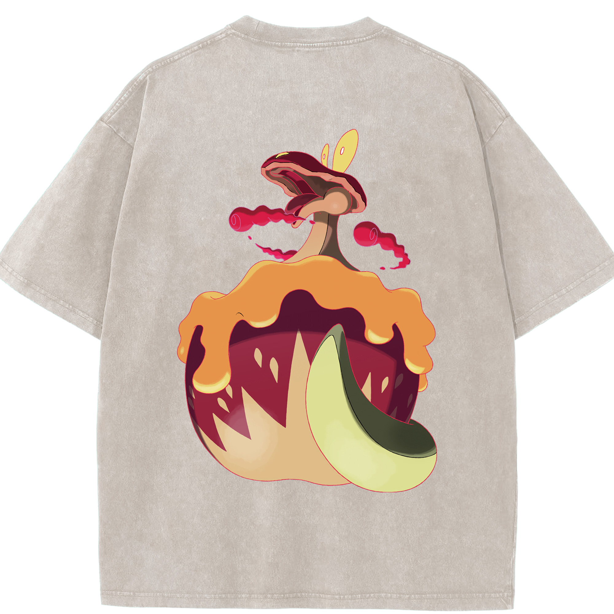 （画像用） ポケットモンスター Pokémon 綿100% ヴィンテージ風 半袖Tシャツ（背面プリント）
