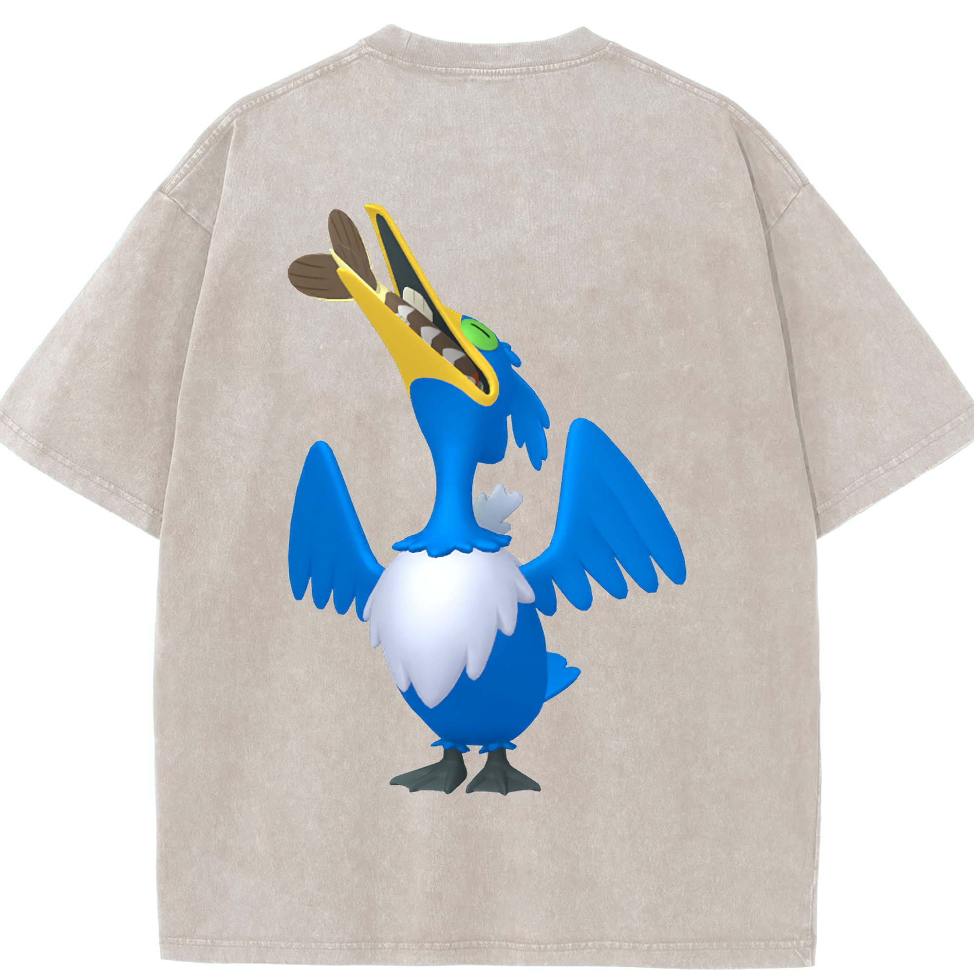 （画像用） ポケットモンスター Pokémon 綿100% ヴィンテージ風 半袖Tシャツ（背面プリント）