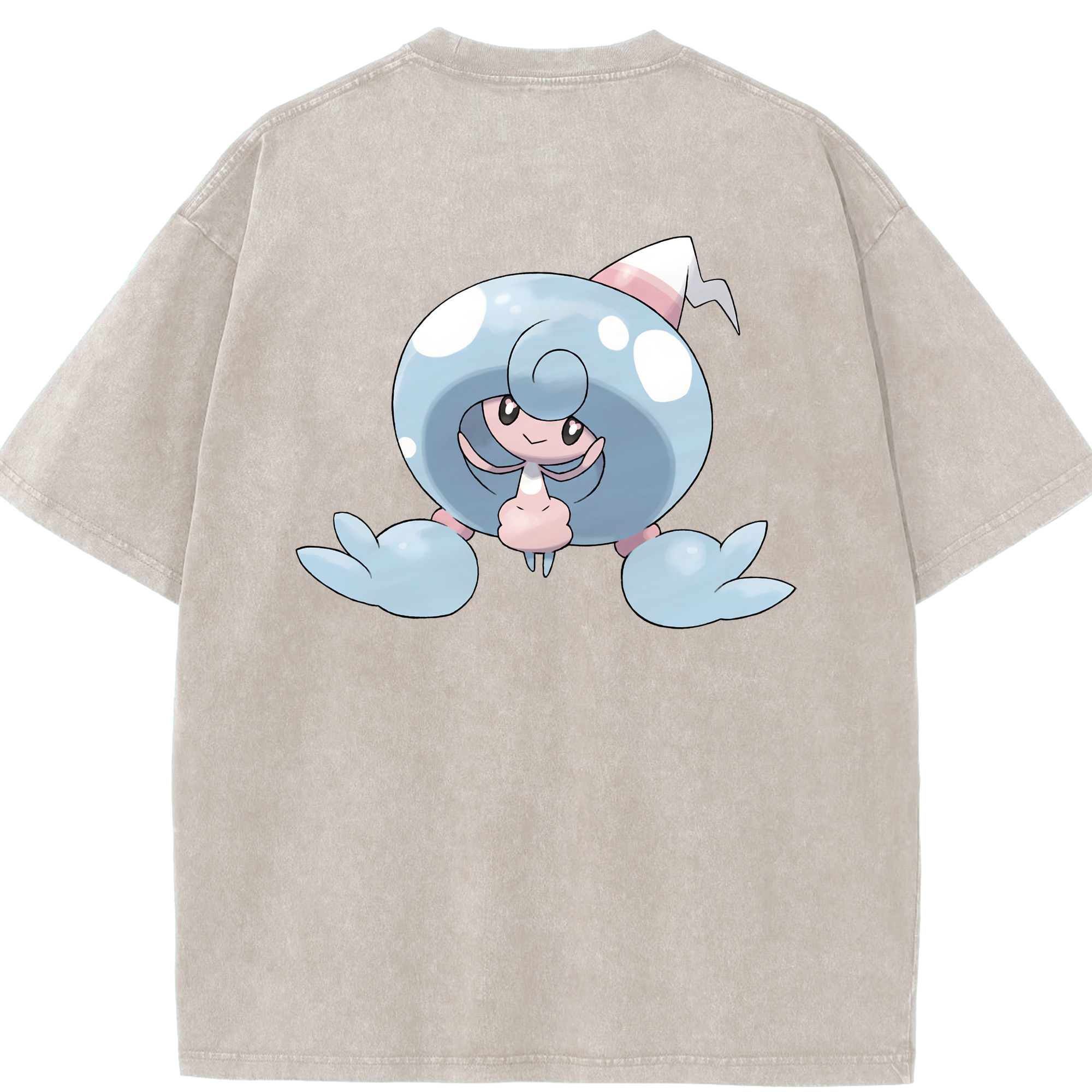 （画像用） ポケットモンスター Pokémon 綿100% ヴィンテージ風 半袖Tシャツ（背面プリント）