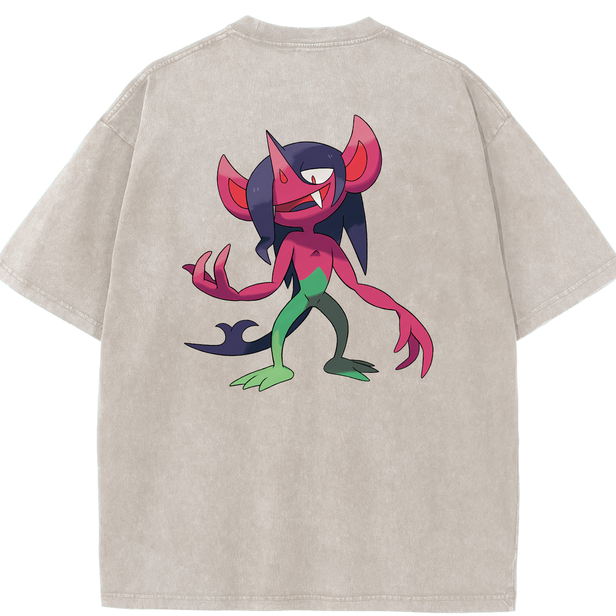 （画像用） ポケットモンスター Pokémon 綿100% ヴィンテージ風 半袖Tシャツ（背面プリント）