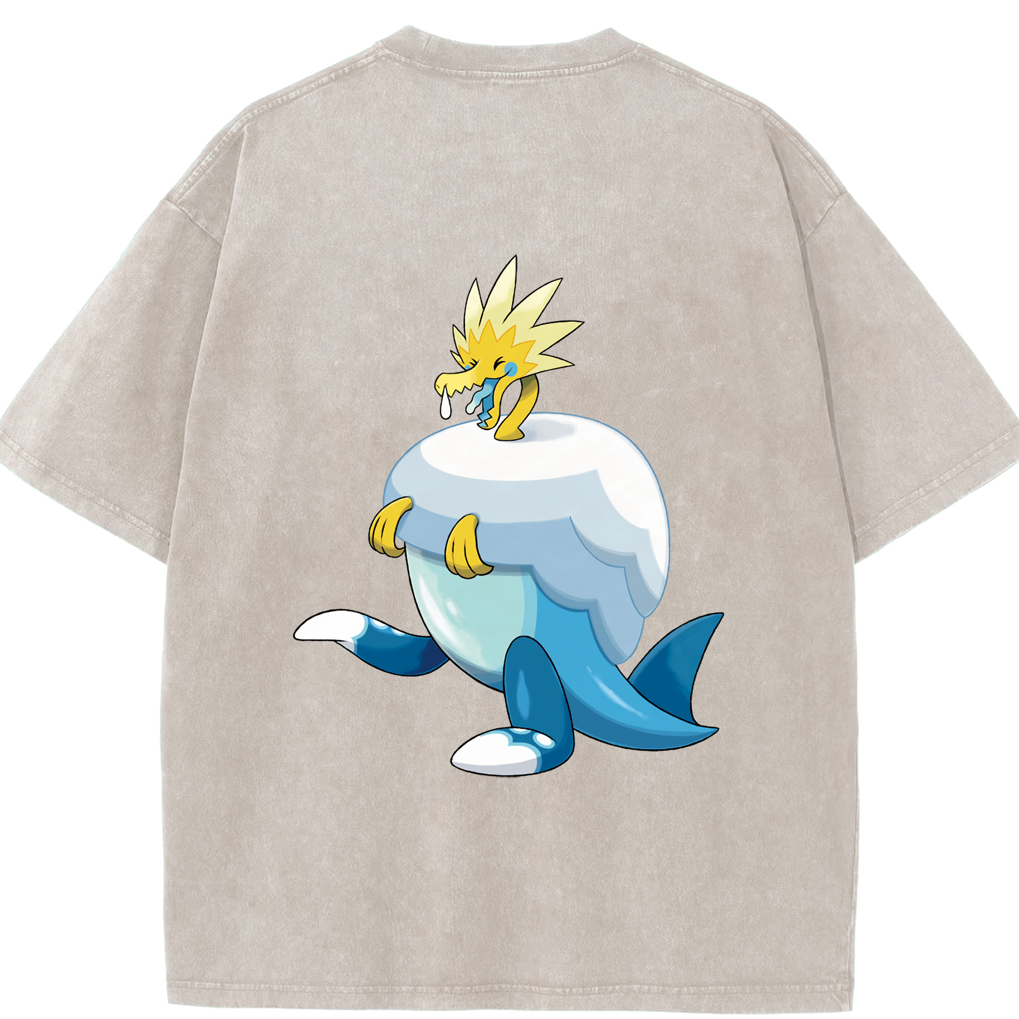 （画像用） ポケットモンスター Pokémon 綿100% ヴィンテージ風 半袖Tシャツ（背面プリント）