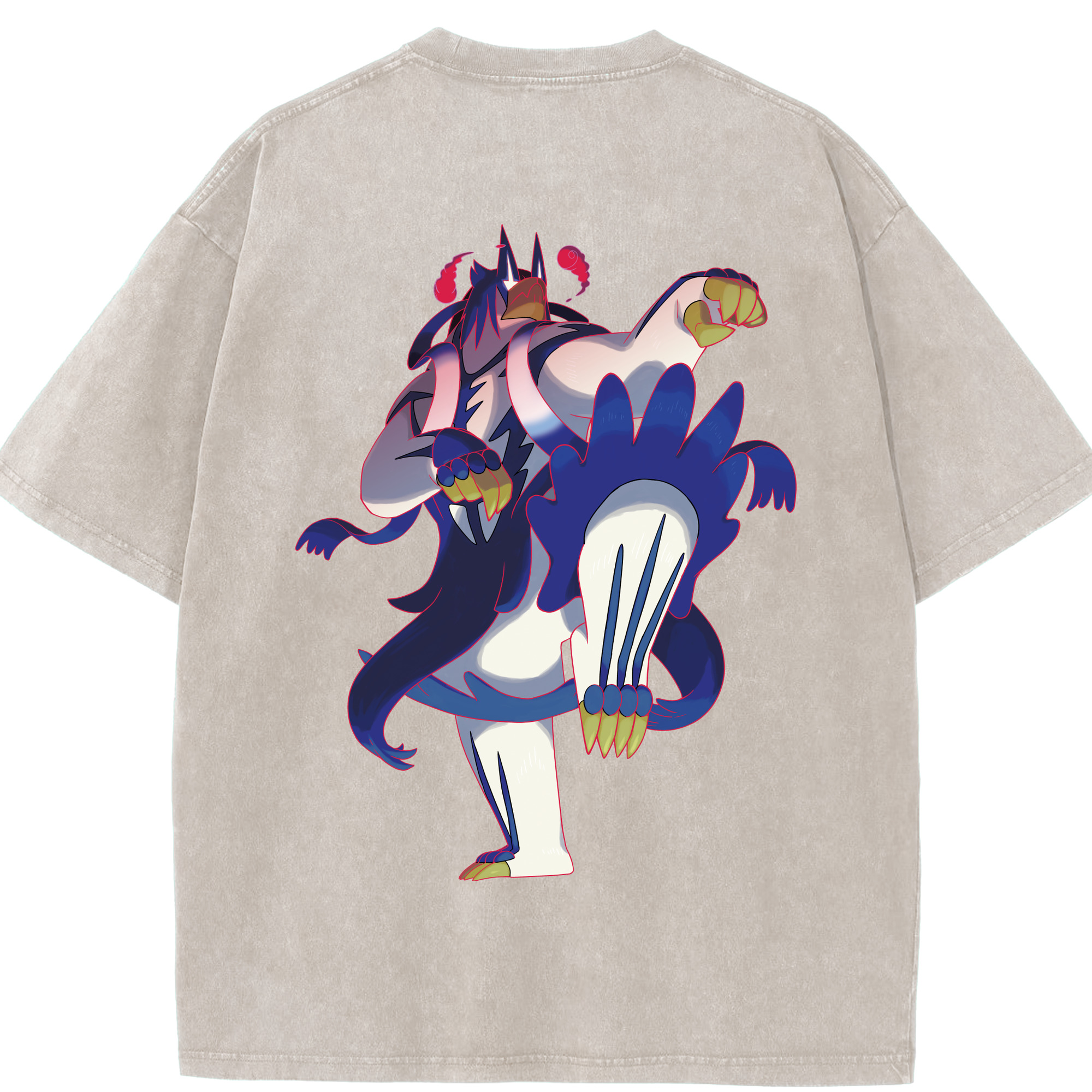 （画像用） ポケットモンスター Pokémon 綿100% ヴィンテージ風 半袖Tシャツ（背面プリント）