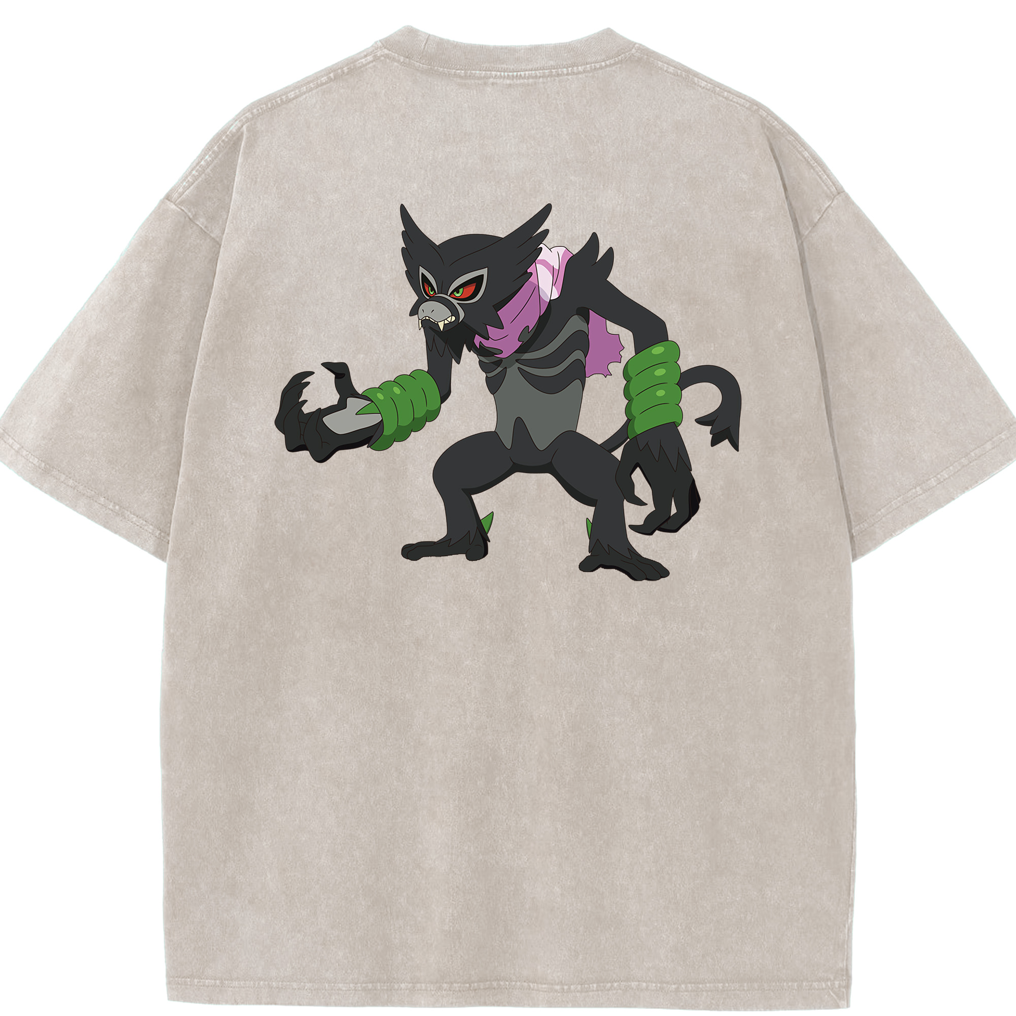 （画像用） ポケットモンスター Pokémon 綿100% ヴィンテージ風 半袖Tシャツ（背面プリント）
