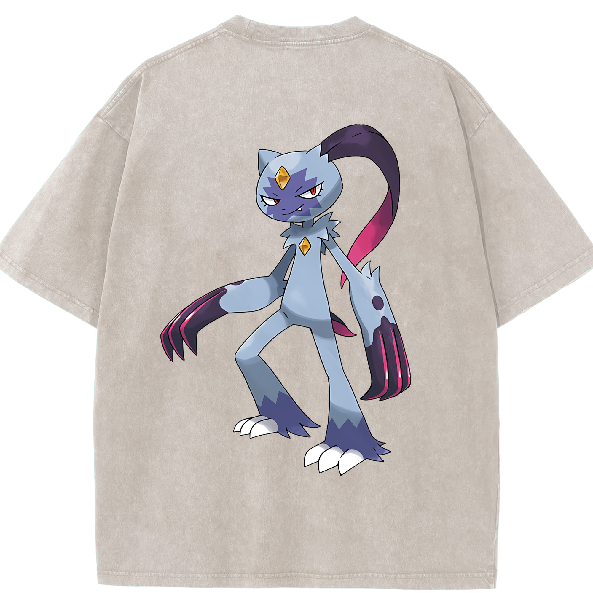 （画像用） ポケットモンスター Pokémon 綿100% ヴィンテージ風 半袖Tシャツ（背面プリント）