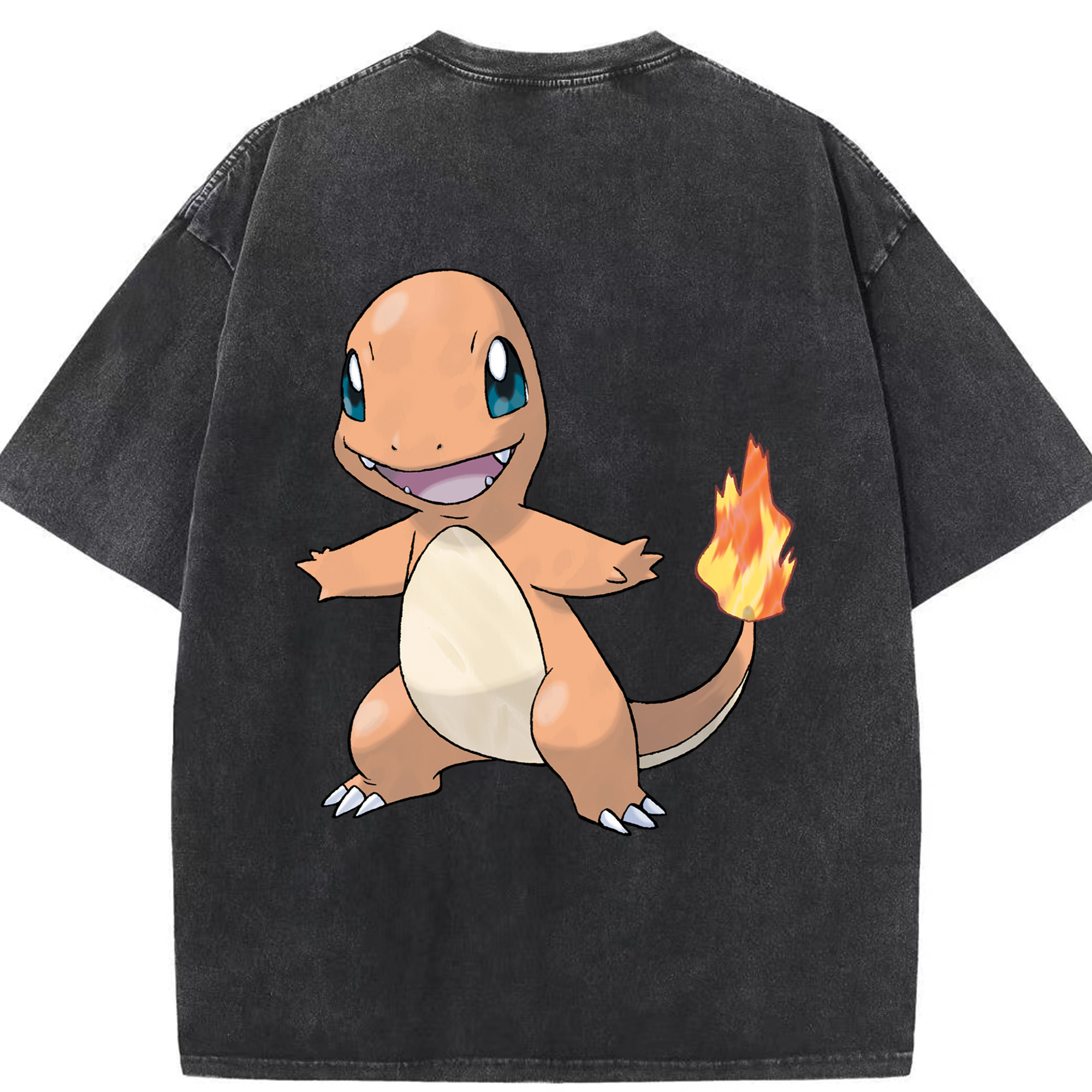 （画像用） ポケットモンスター Pokémon 綿100% ヴィンテージ風 半袖Tシャツ（背面プリント）