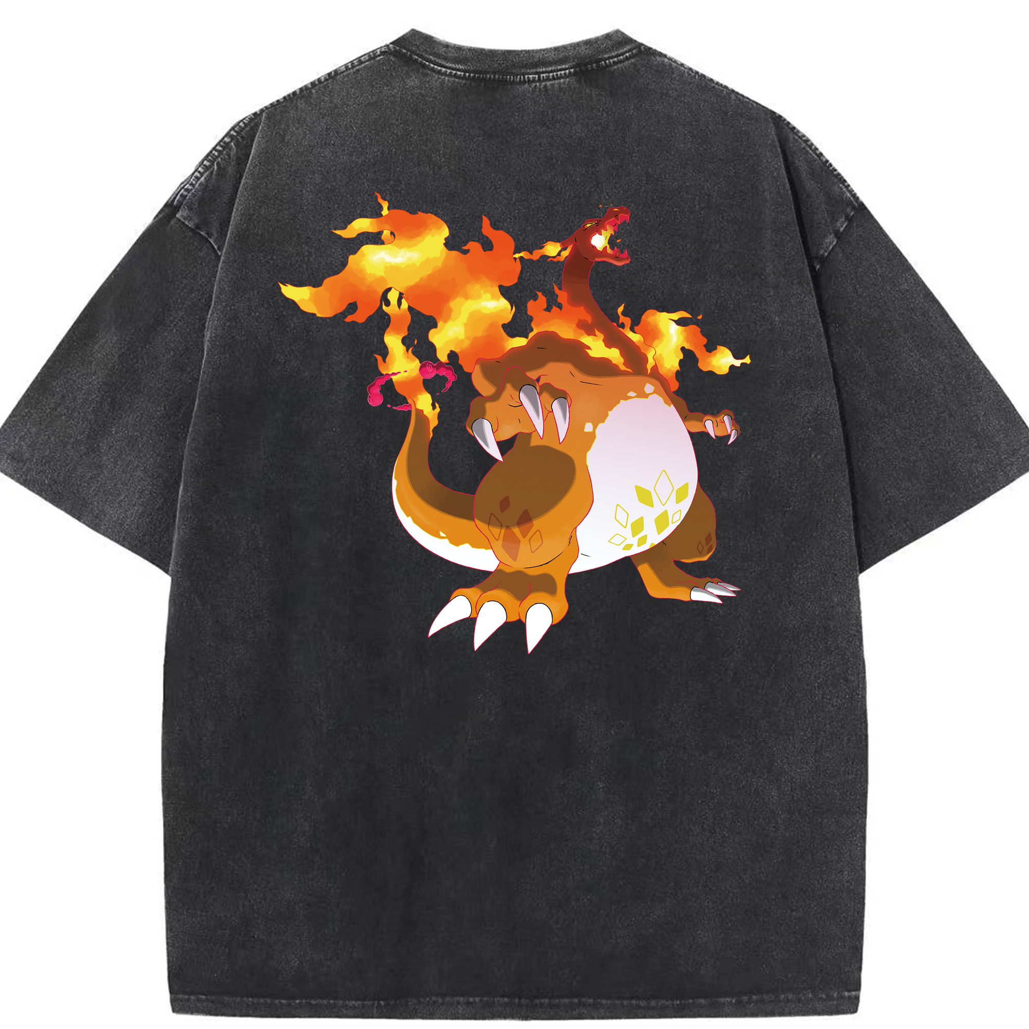 （画像用） ポケットモンスター Pokémon 綿100% ヴィンテージ風 半袖Tシャツ（背面プリント）