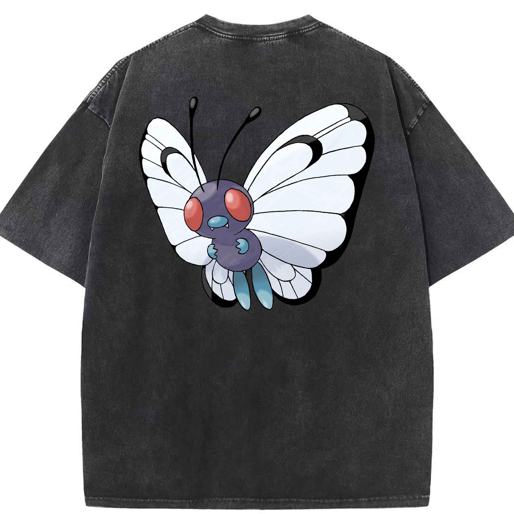 （画像用） ポケットモンスター Pokémon 綿100% ヴィンテージ風 半袖Tシャツ（背面プリント）