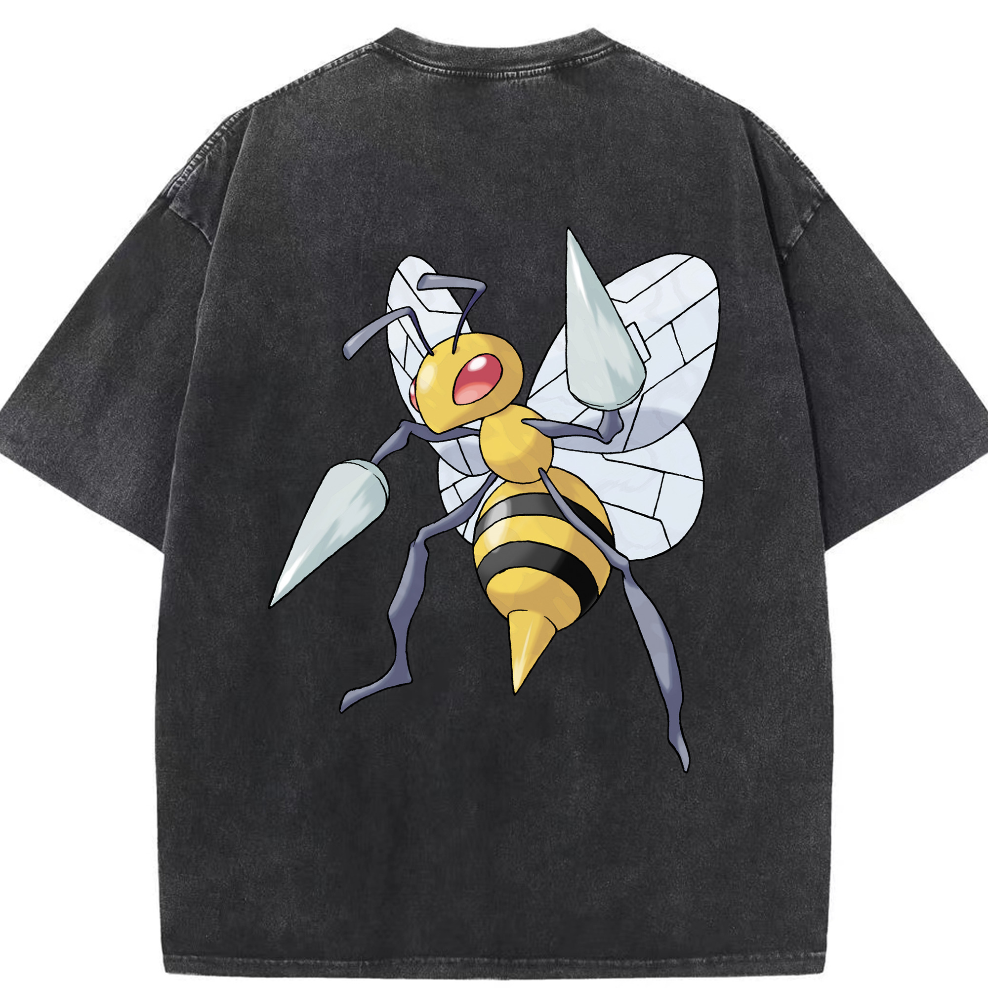 （画像用） ポケットモンスター Pokémon 綿100% ヴィンテージ風 半袖Tシャツ（背面プリント）