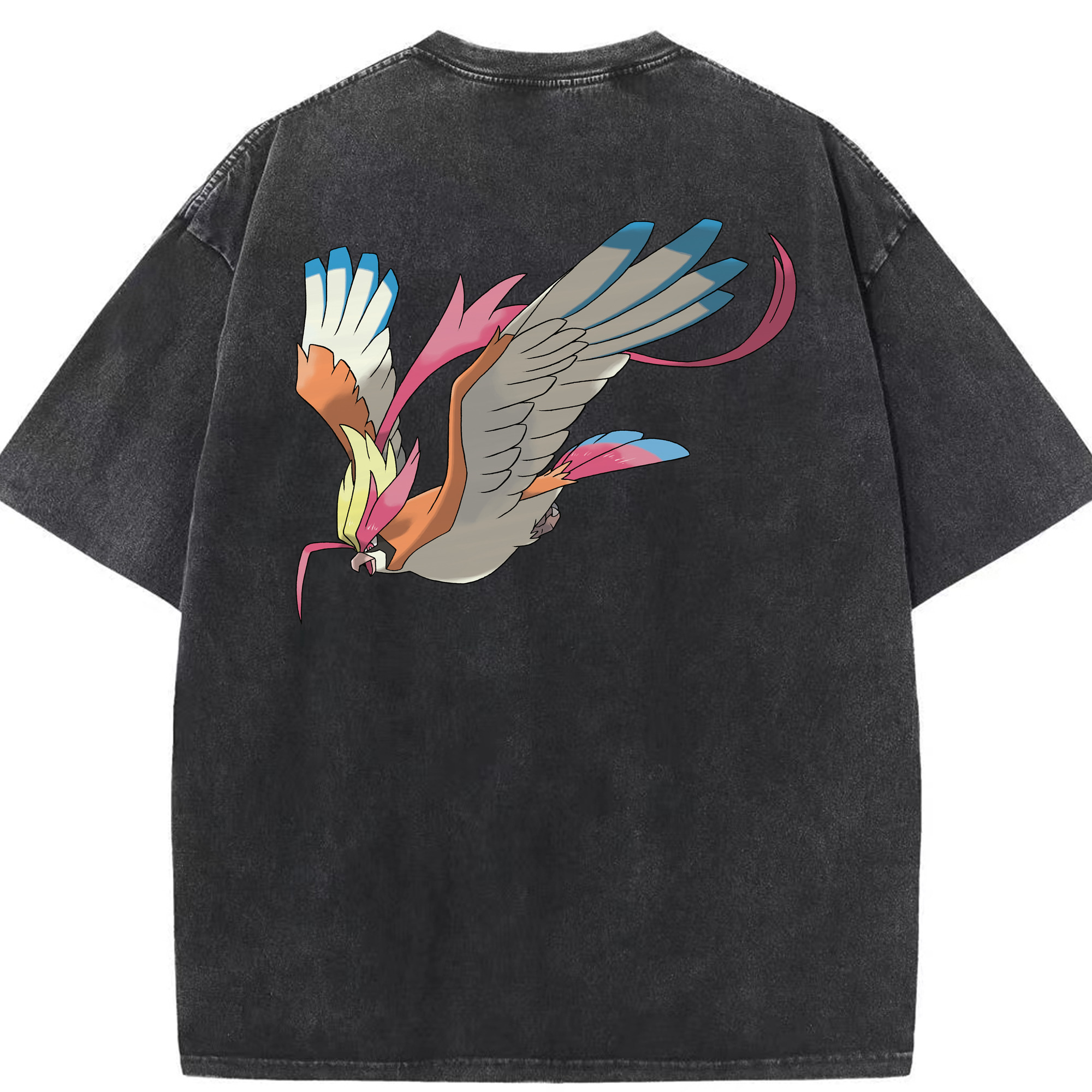（画像用） ポケットモンスター Pokémon 綿100% ヴィンテージ風 半袖Tシャツ（背面プリント）