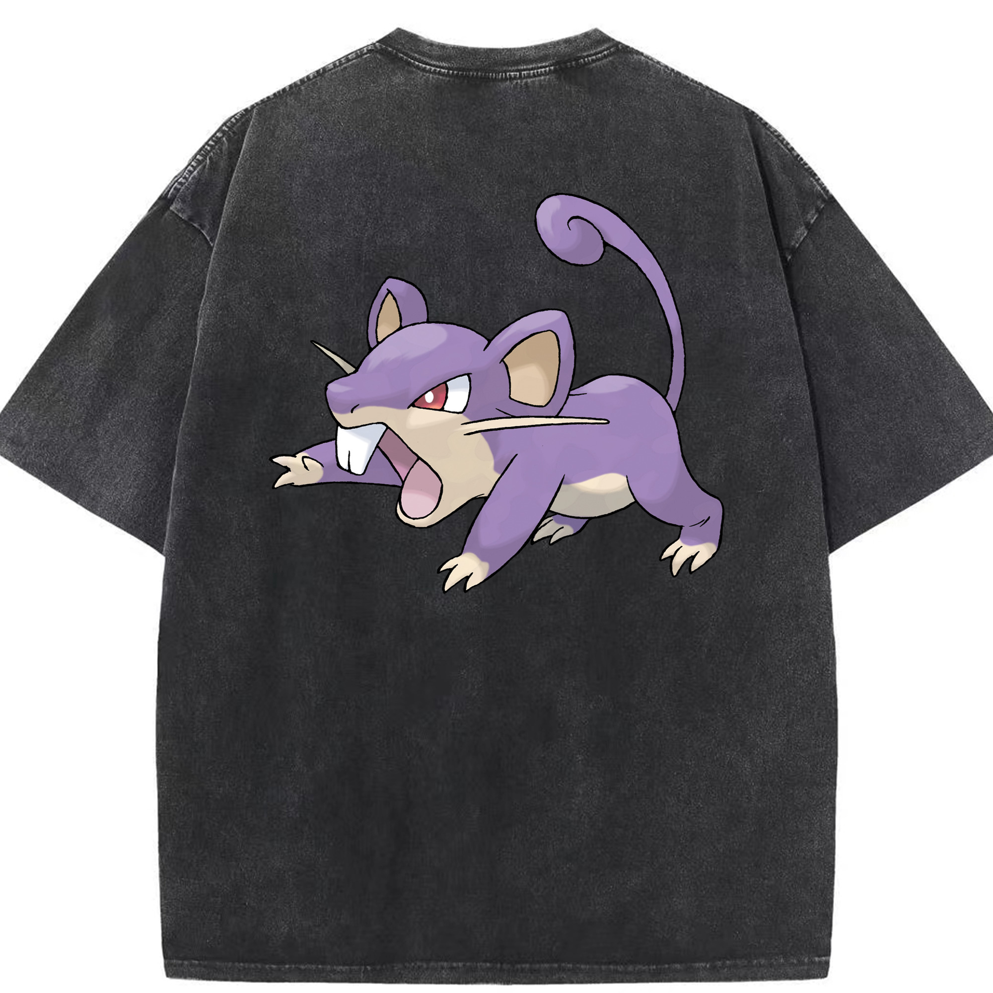 （画像用） ポケットモンスター Pokémon 綿100% ヴィンテージ風 半袖Tシャツ（背面プリント）