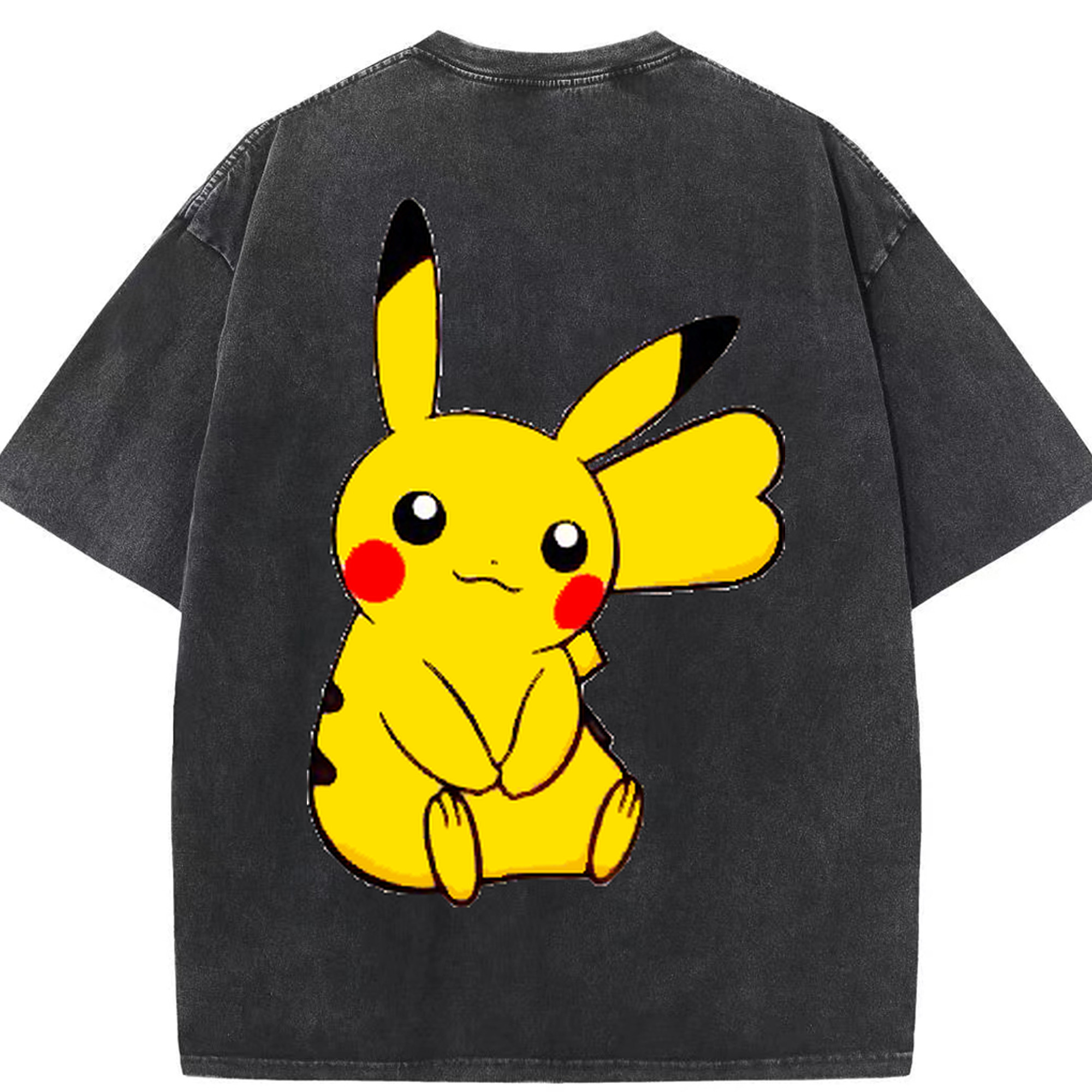 （画像用） ポケットモンスター Pokémon 綿100% ヴィンテージ風 半袖Tシャツ（背面プリント）