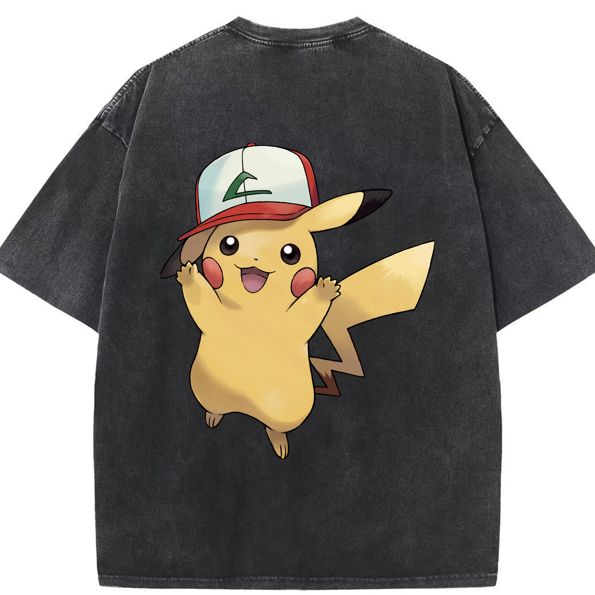 （画像用） ポケットモンスター Pokémon 綿100% ヴィンテージ風 半袖Tシャツ（背面プリント）